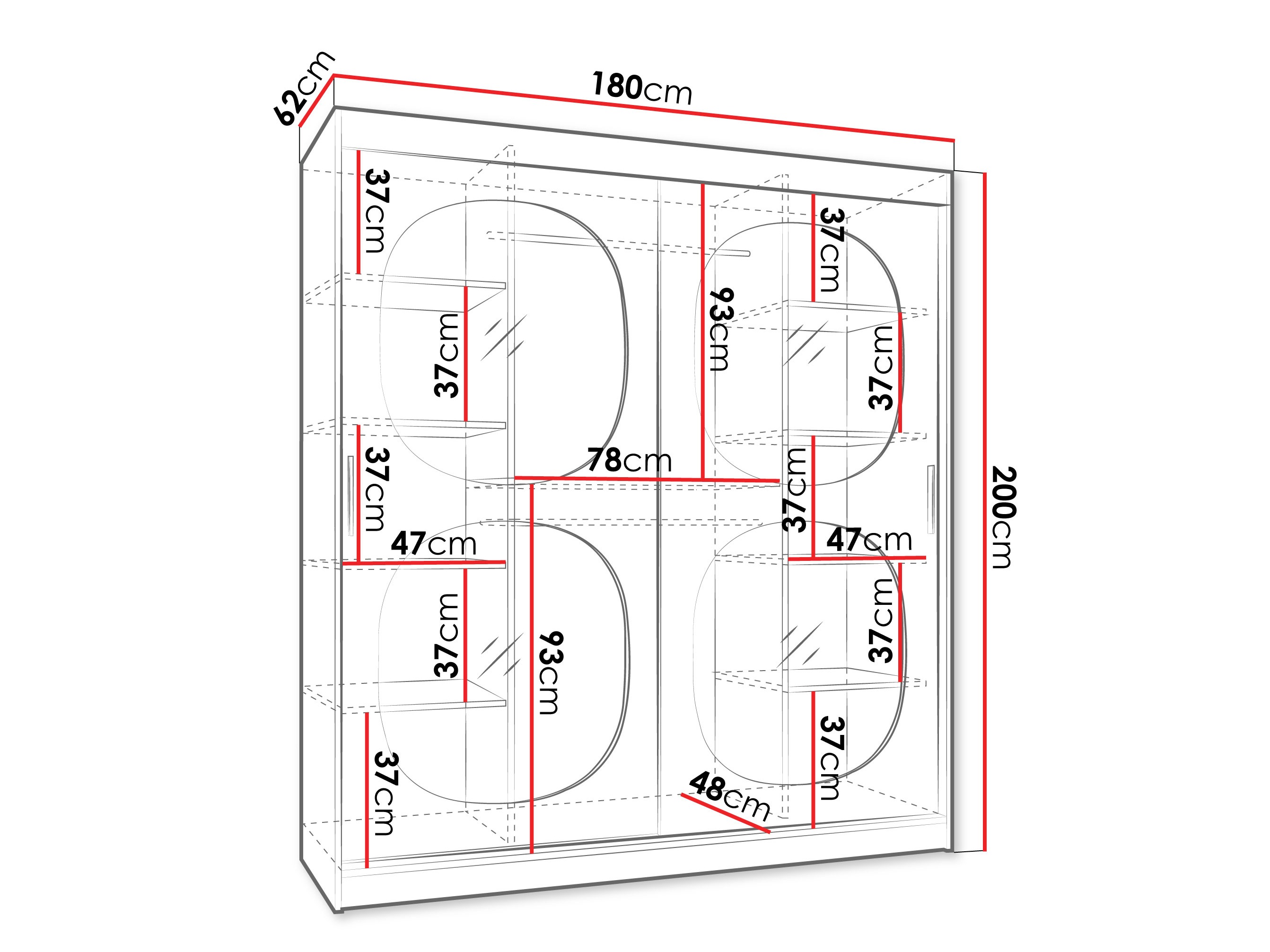Armario Hartford 529 (Negro)