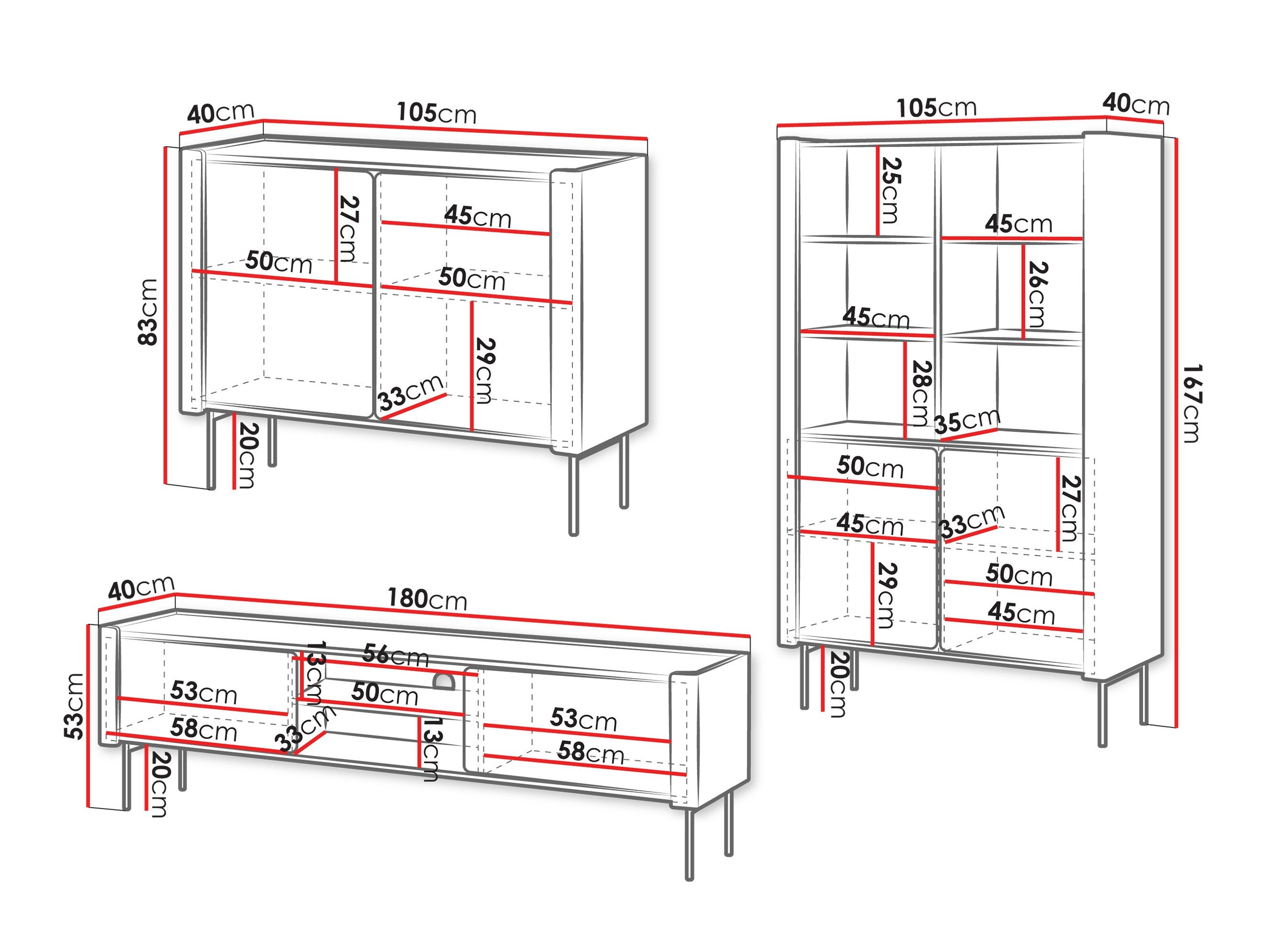 Conjunto de salón Arcas