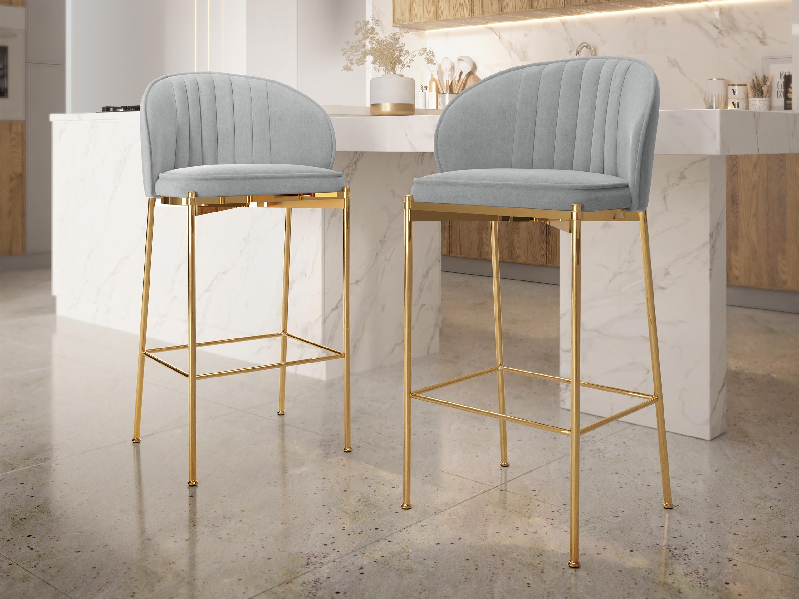 Silla de barra Comfivo 463 (Gris)