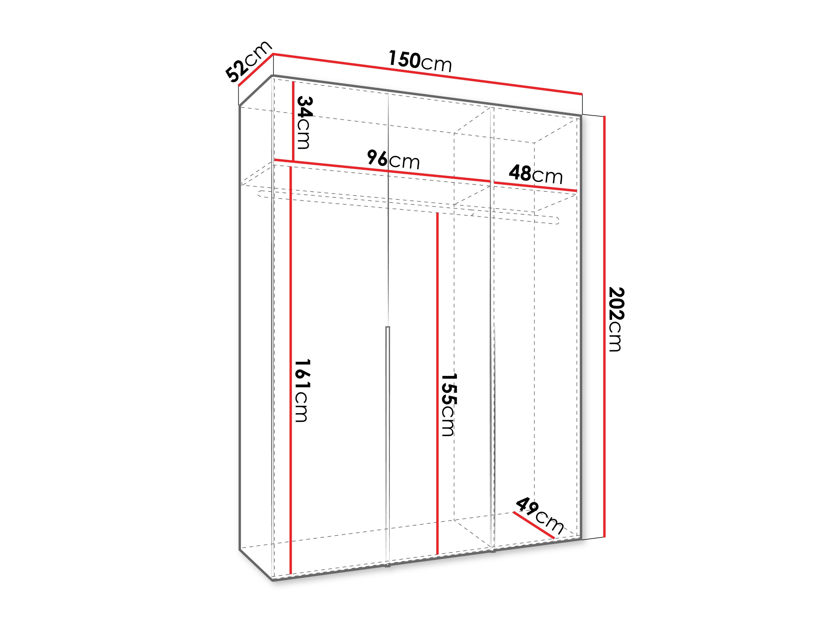 Armario Hartford 536 (Negro)