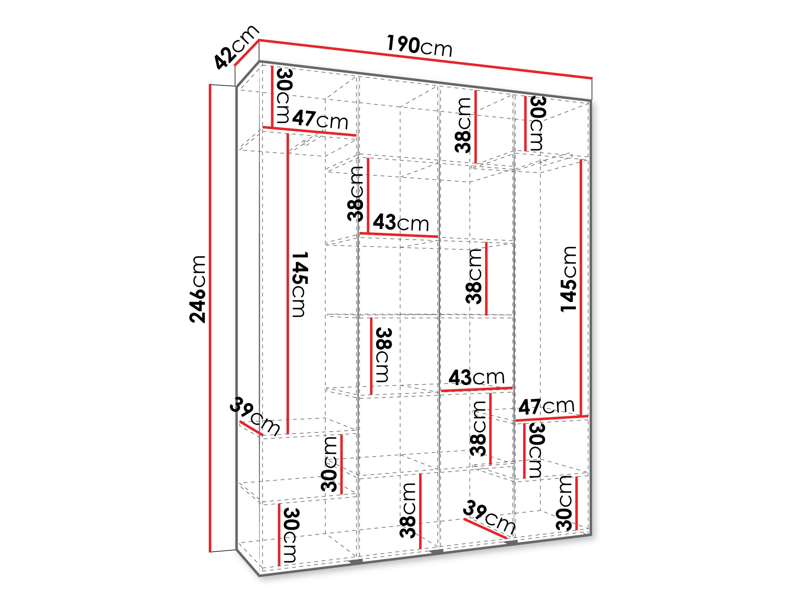 Armario Hartford 554 (Blanco)