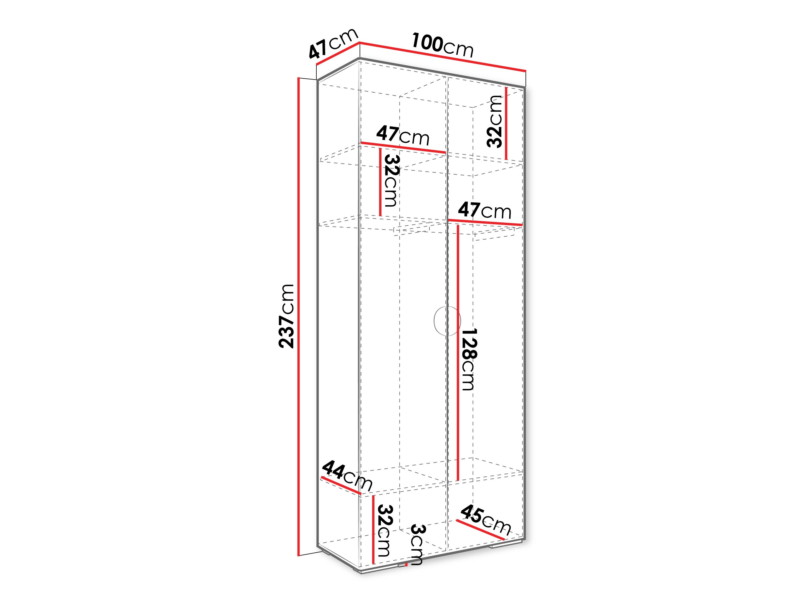 Armario Hartford 566 (Negro)