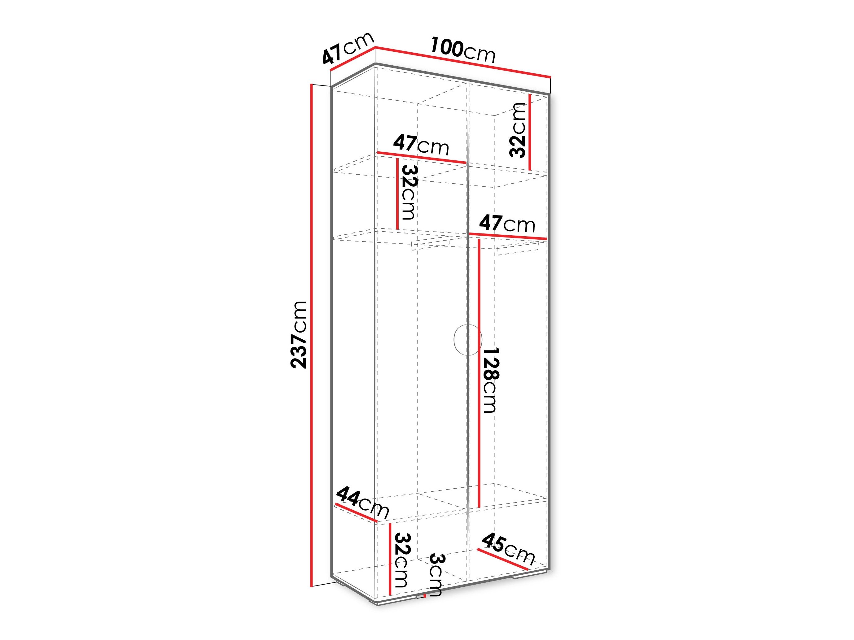 Armario Hartford 566 (Negro)