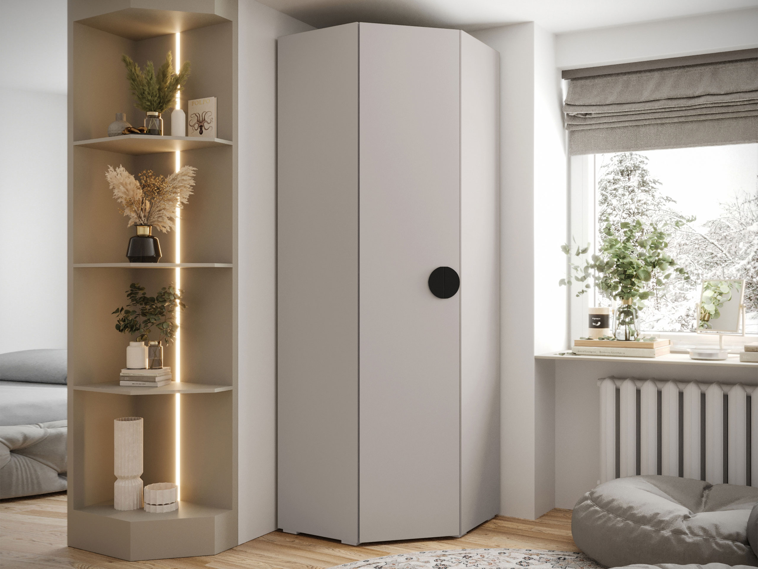 Armario de rincón Hartford 568 (Cachemira)