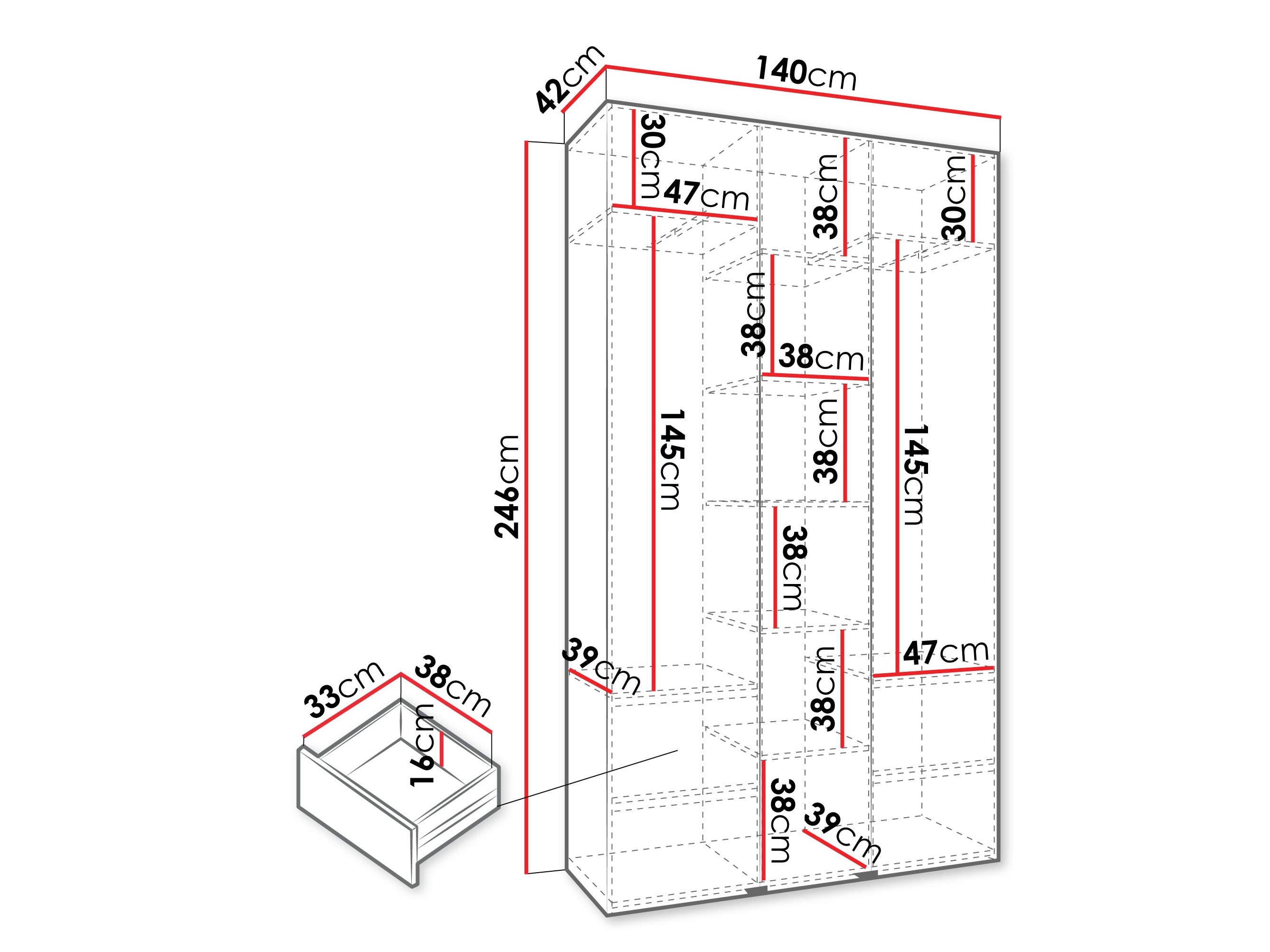 Armario Hartford 571 (Blanco)