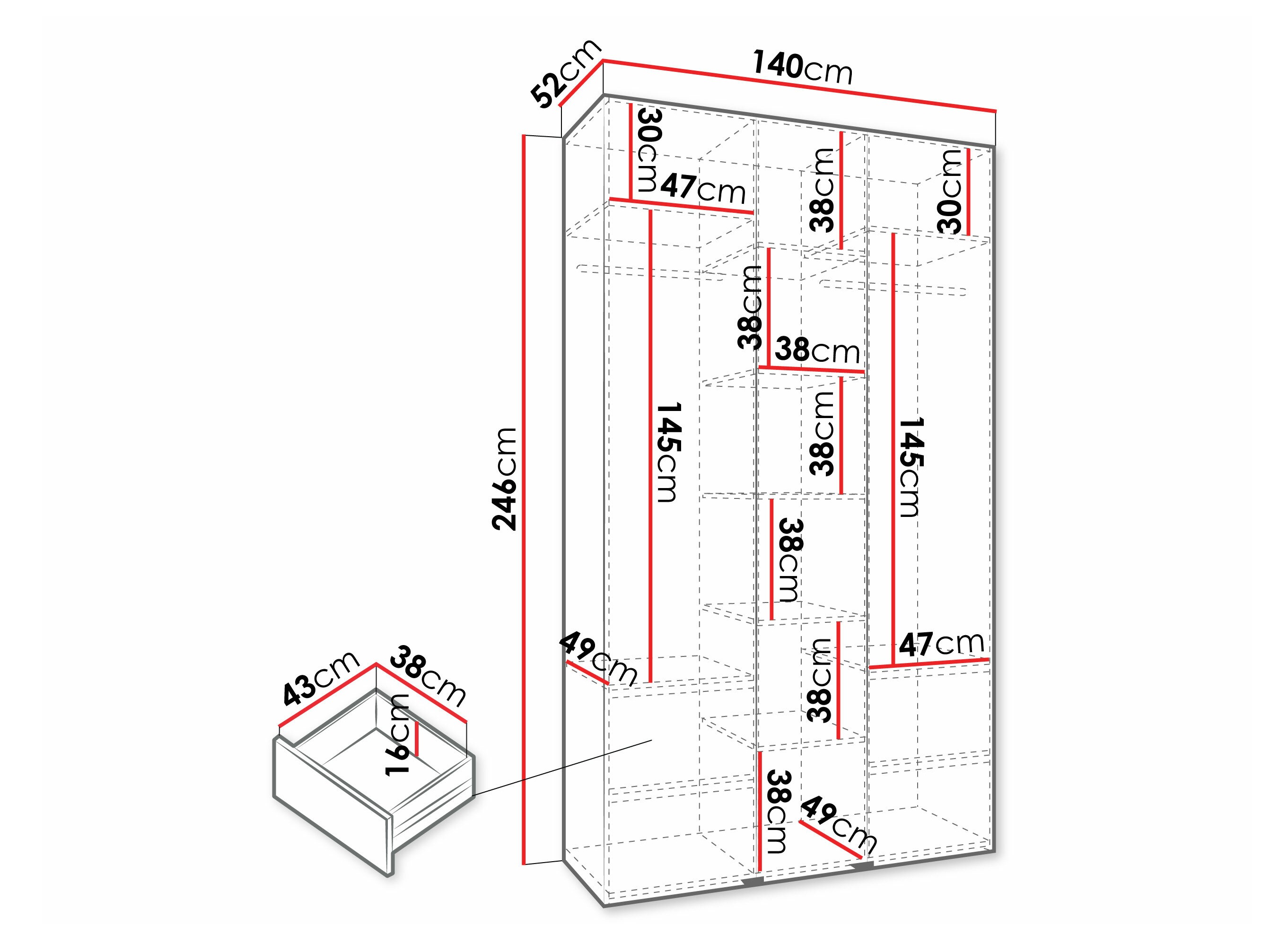 Armario Hartford 571 (Blanco)