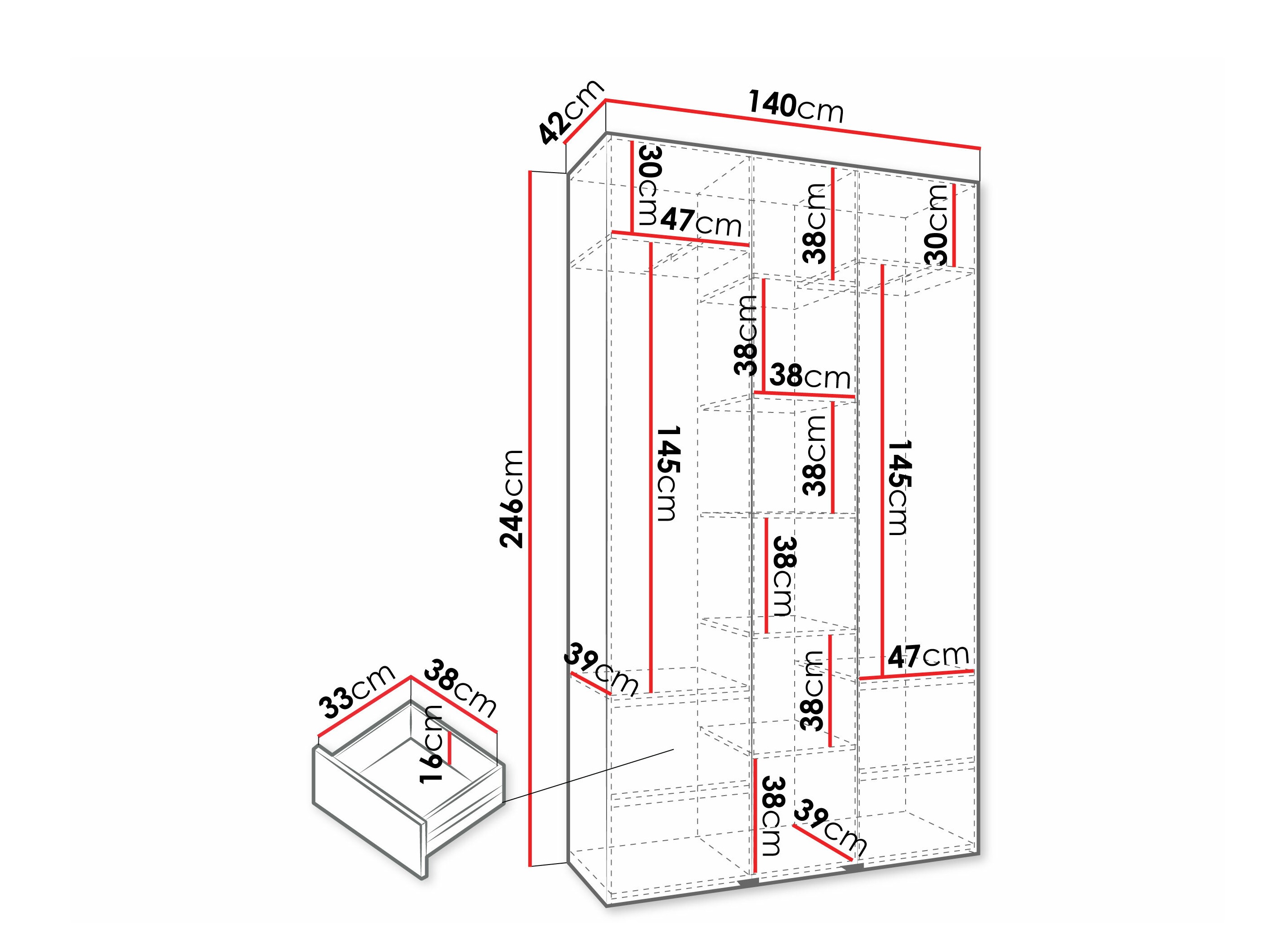 Armario Hartford 573 (Blanco)