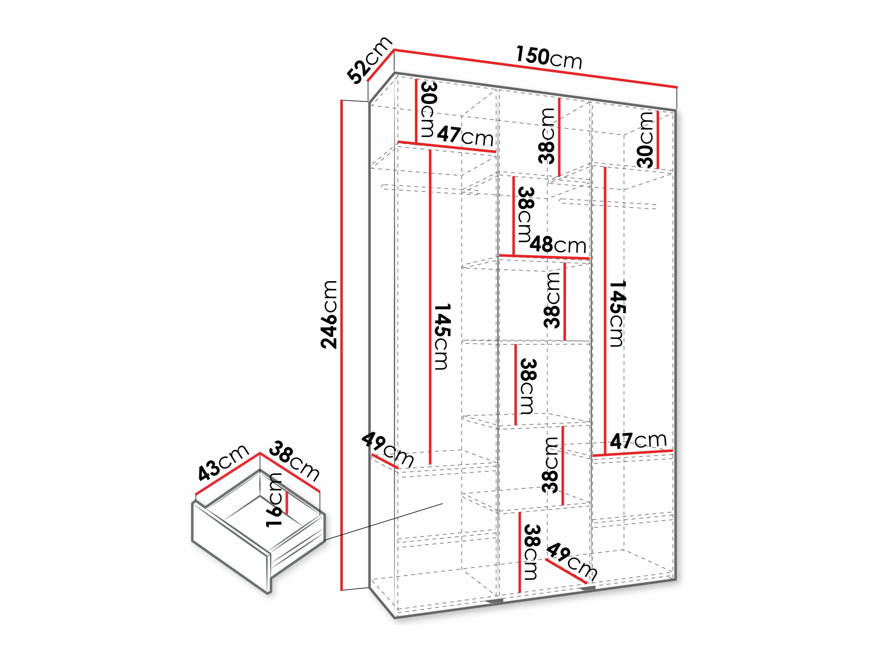 Armario Hartford 573 (Blanco)