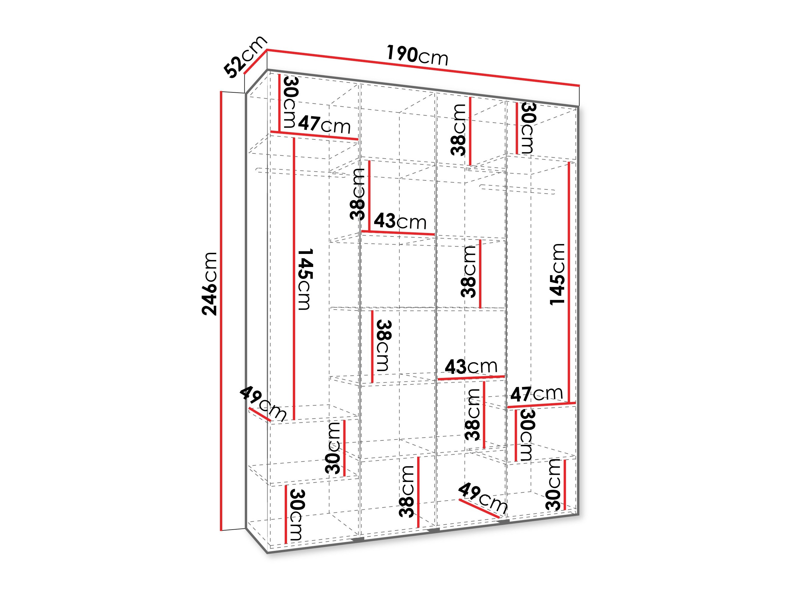 Armario Hartford 574 (Blanco)