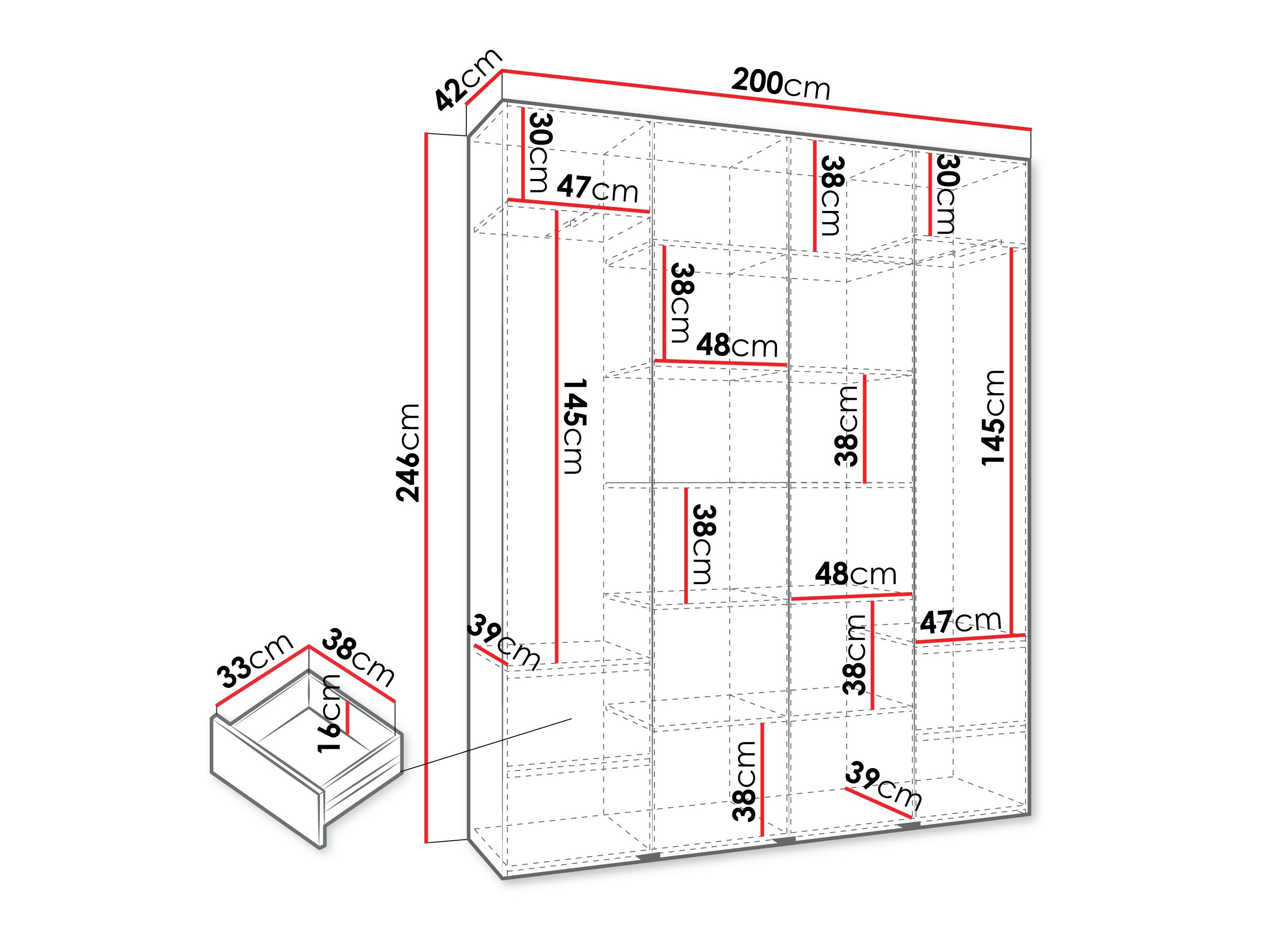 Armario Hartford 574 (Blanco)