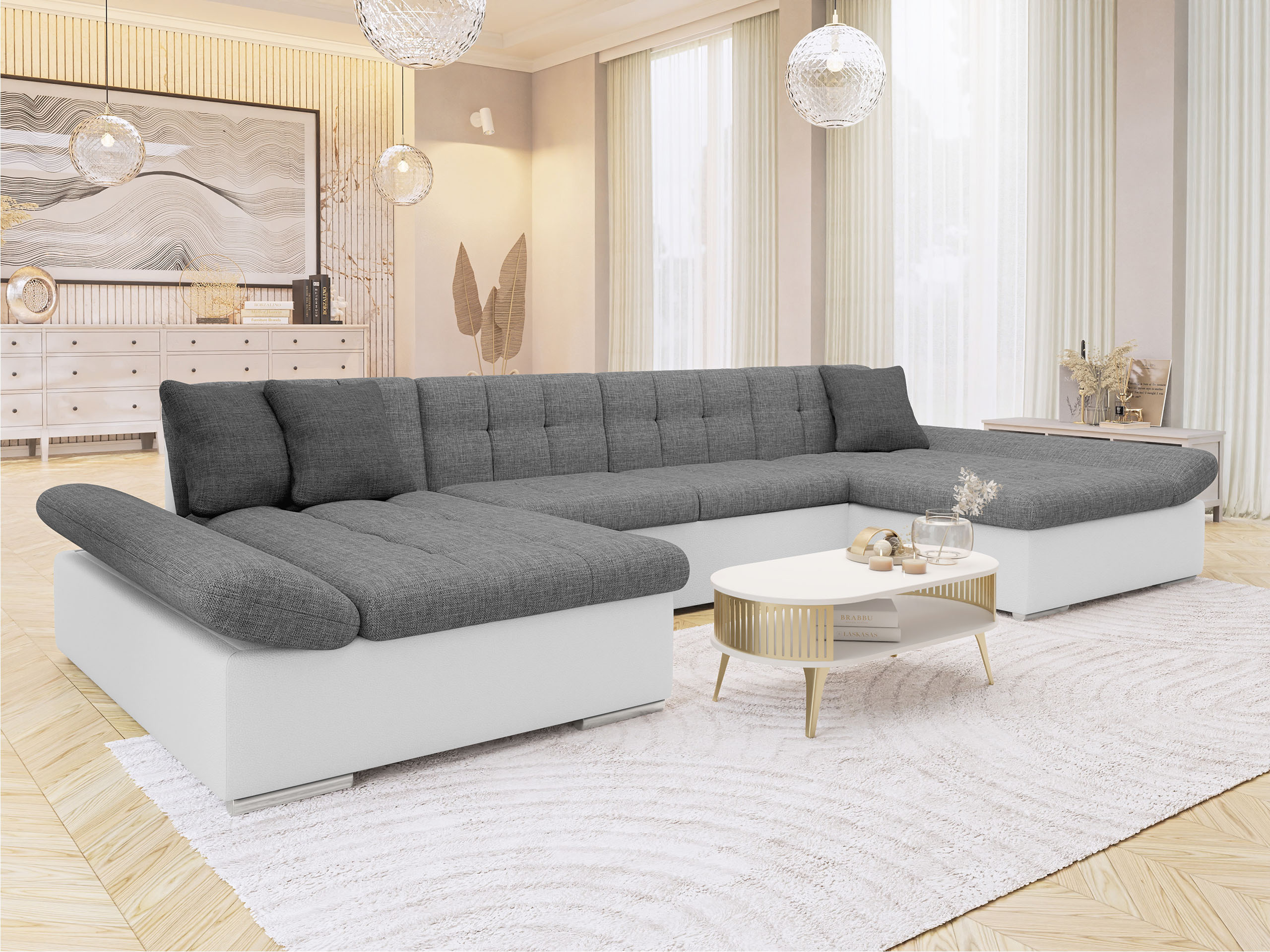 Sofá rinconero Comfivo Ficus I (Soft 017 + Lux 05 + Lux 06)