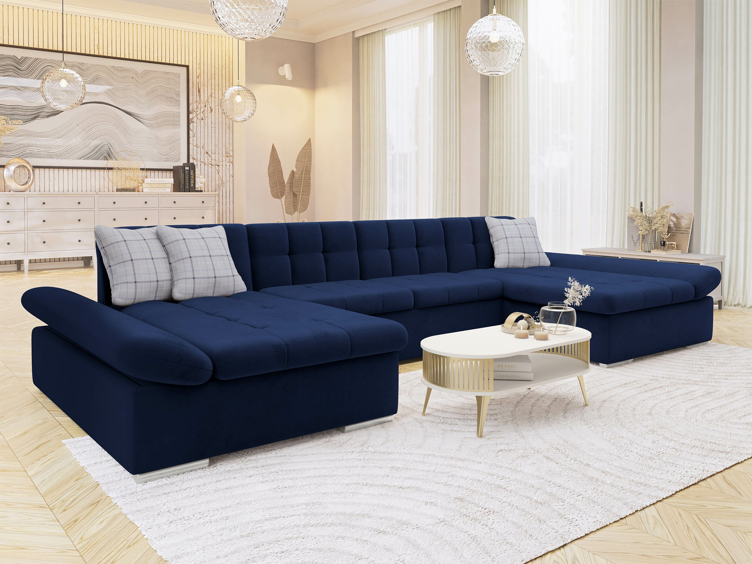 Sofá rinconero Comfivo Ficus (Magic Velvet 2216 + Senegal 818)