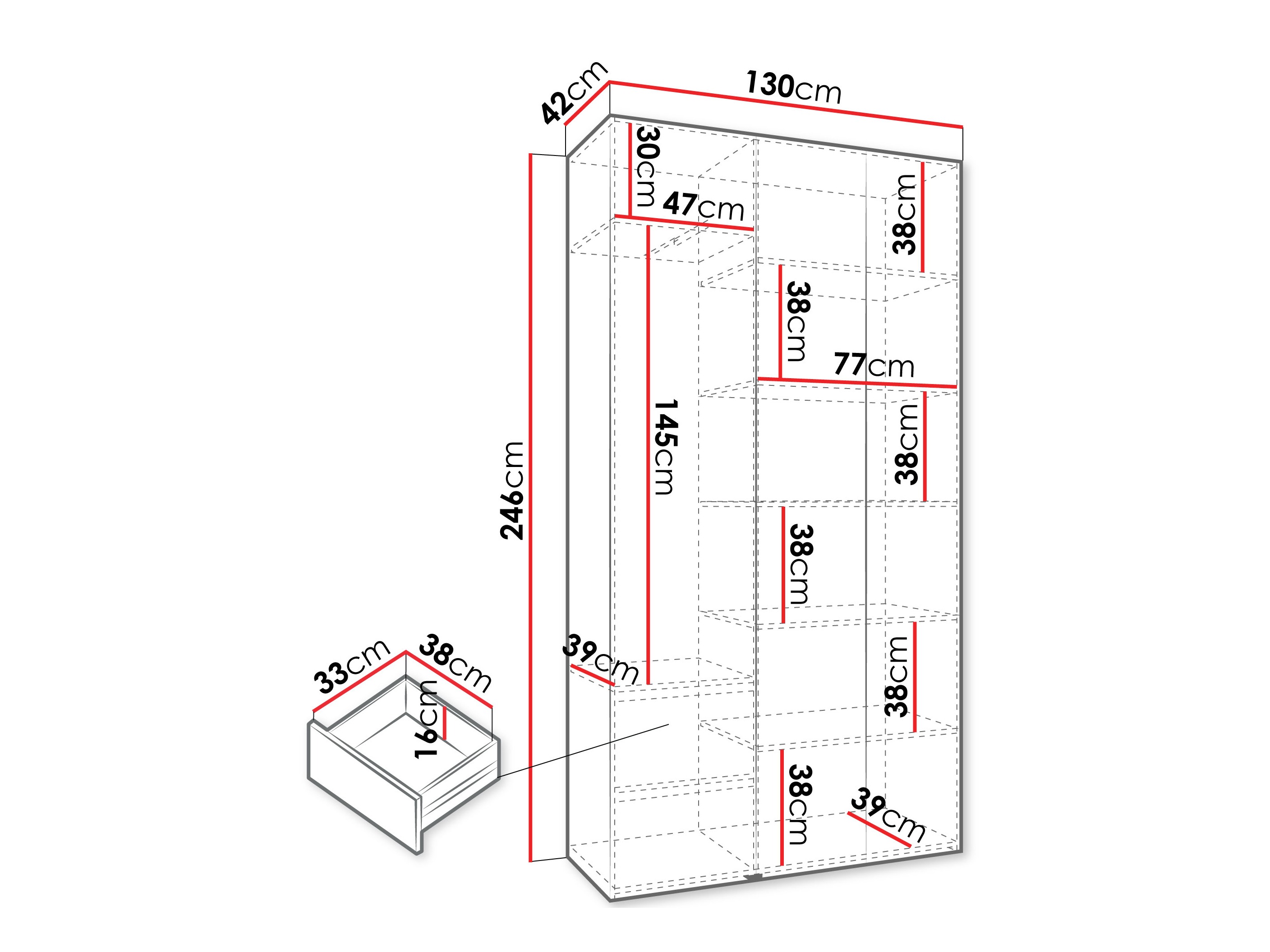 Armario Hartford 544 (Blanco)