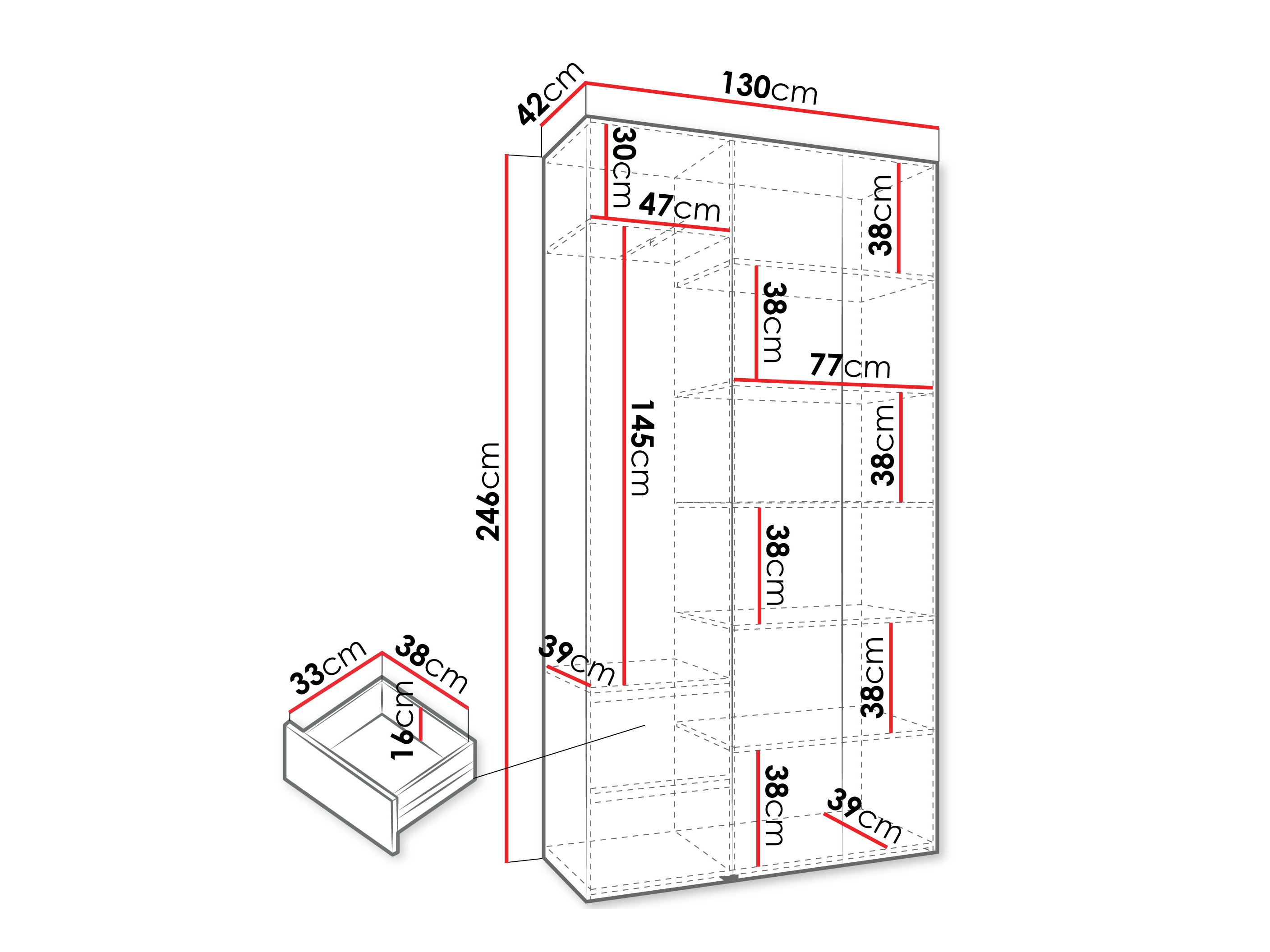 Armario Hartford 544 (Blanco)