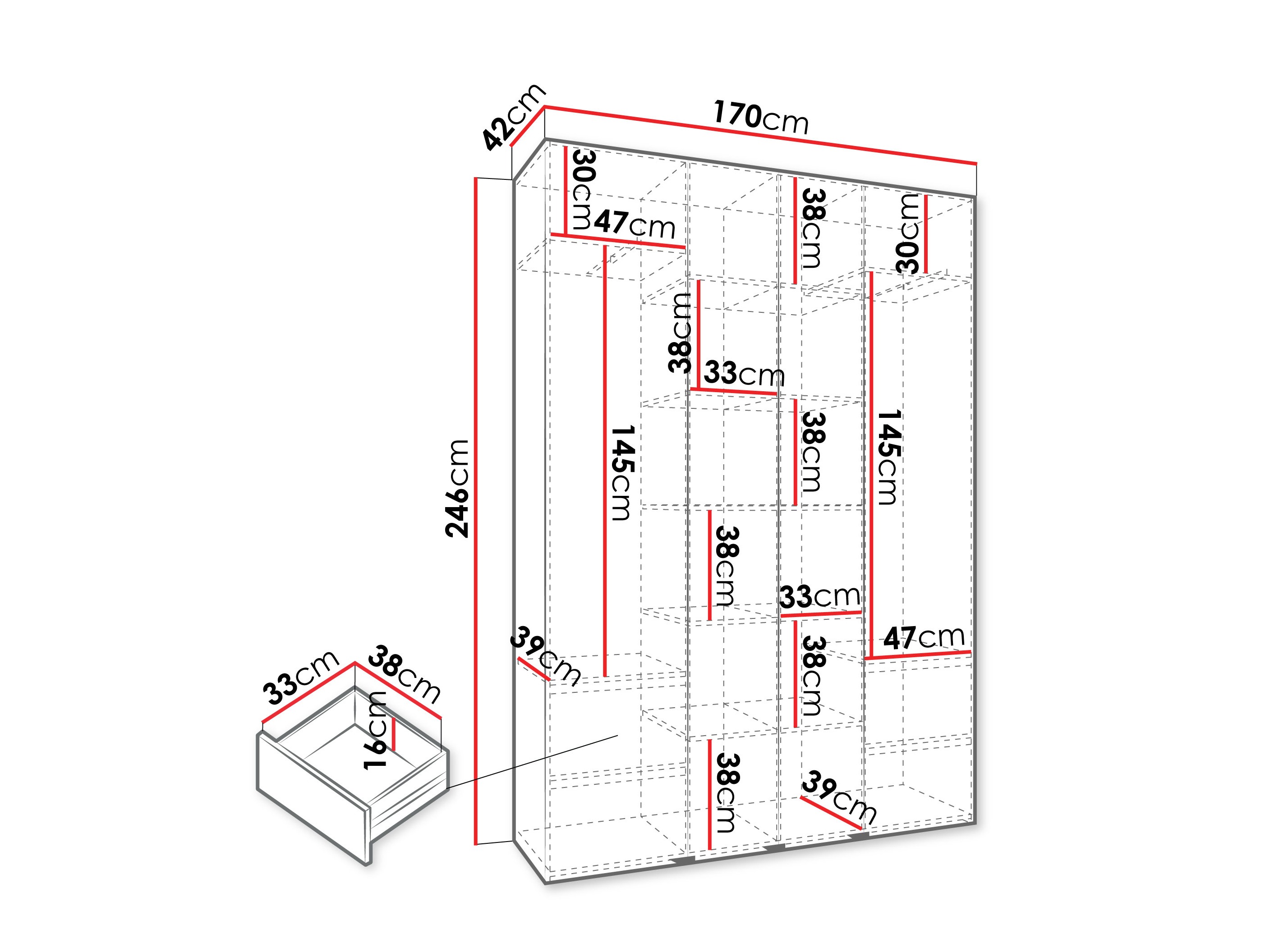 Armario Hartford 554 (Blanco)