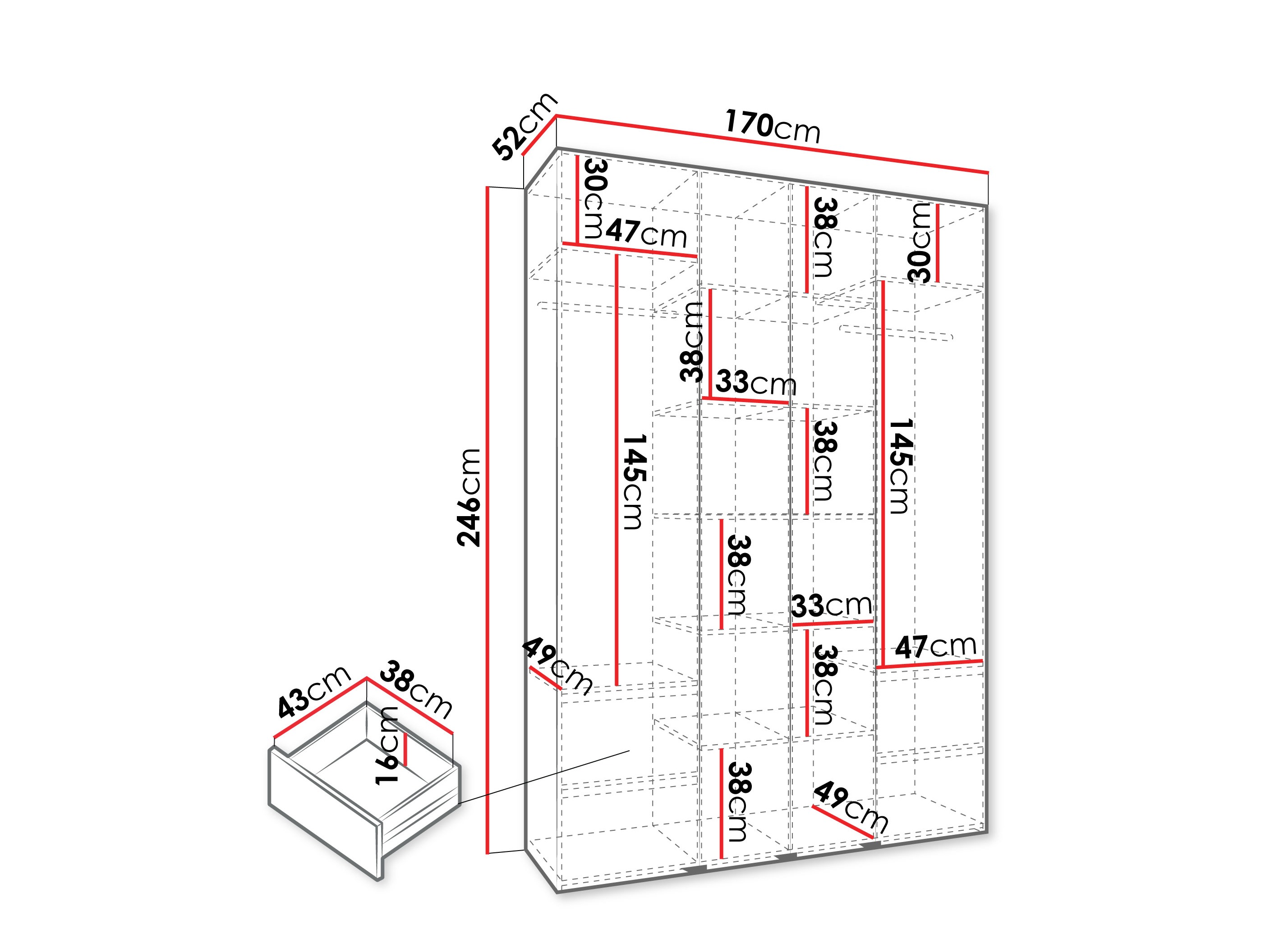 Armario Hartford 554 (Blanco)