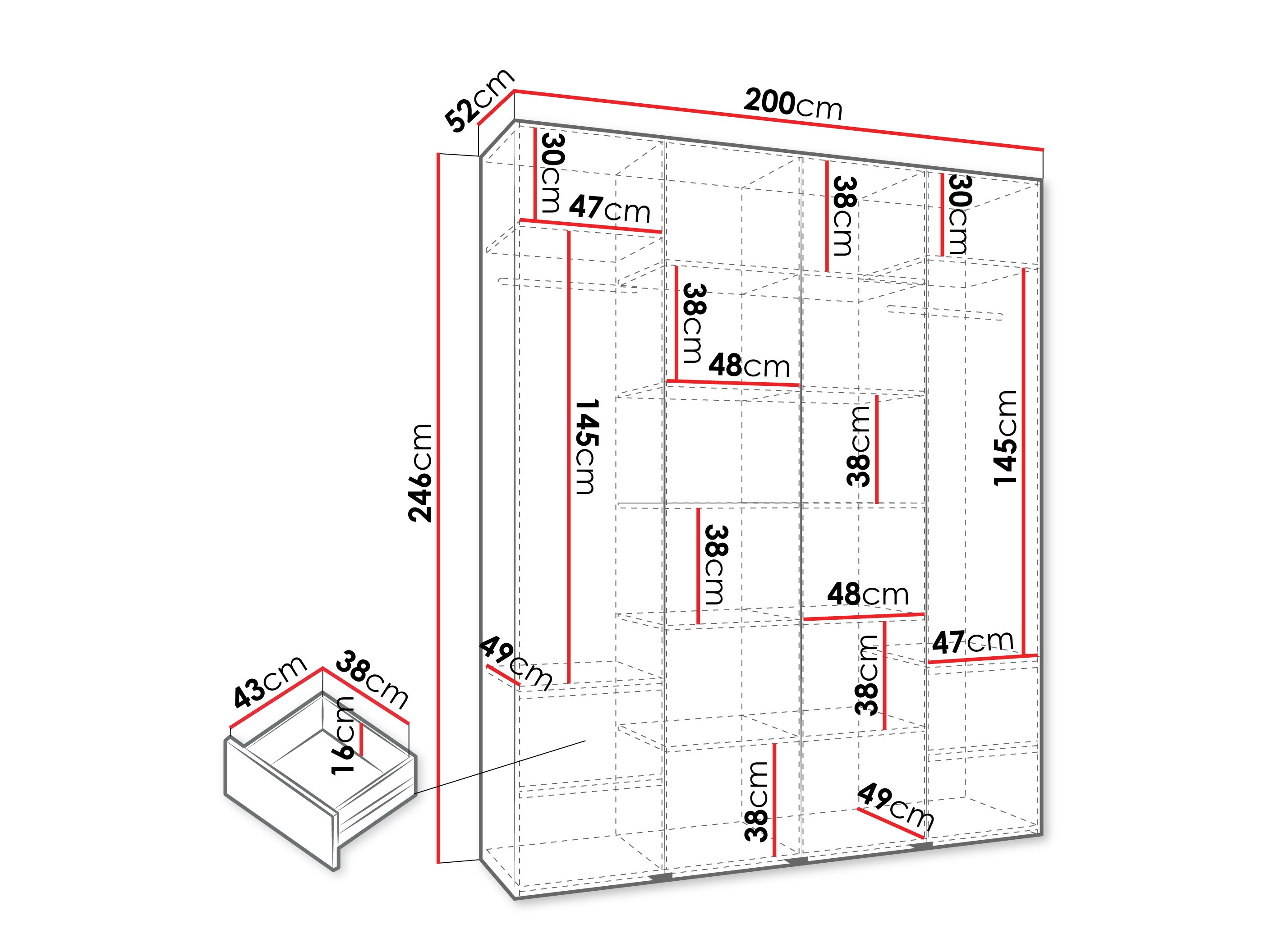 Armario Hartford 554 (Blanco)
