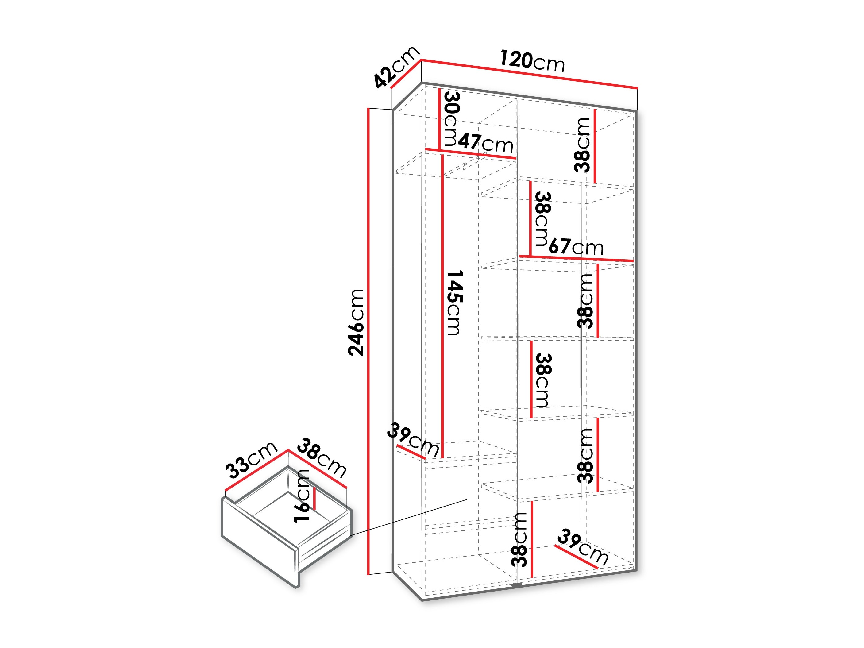 Armario Hartford 563 (Blanco)
