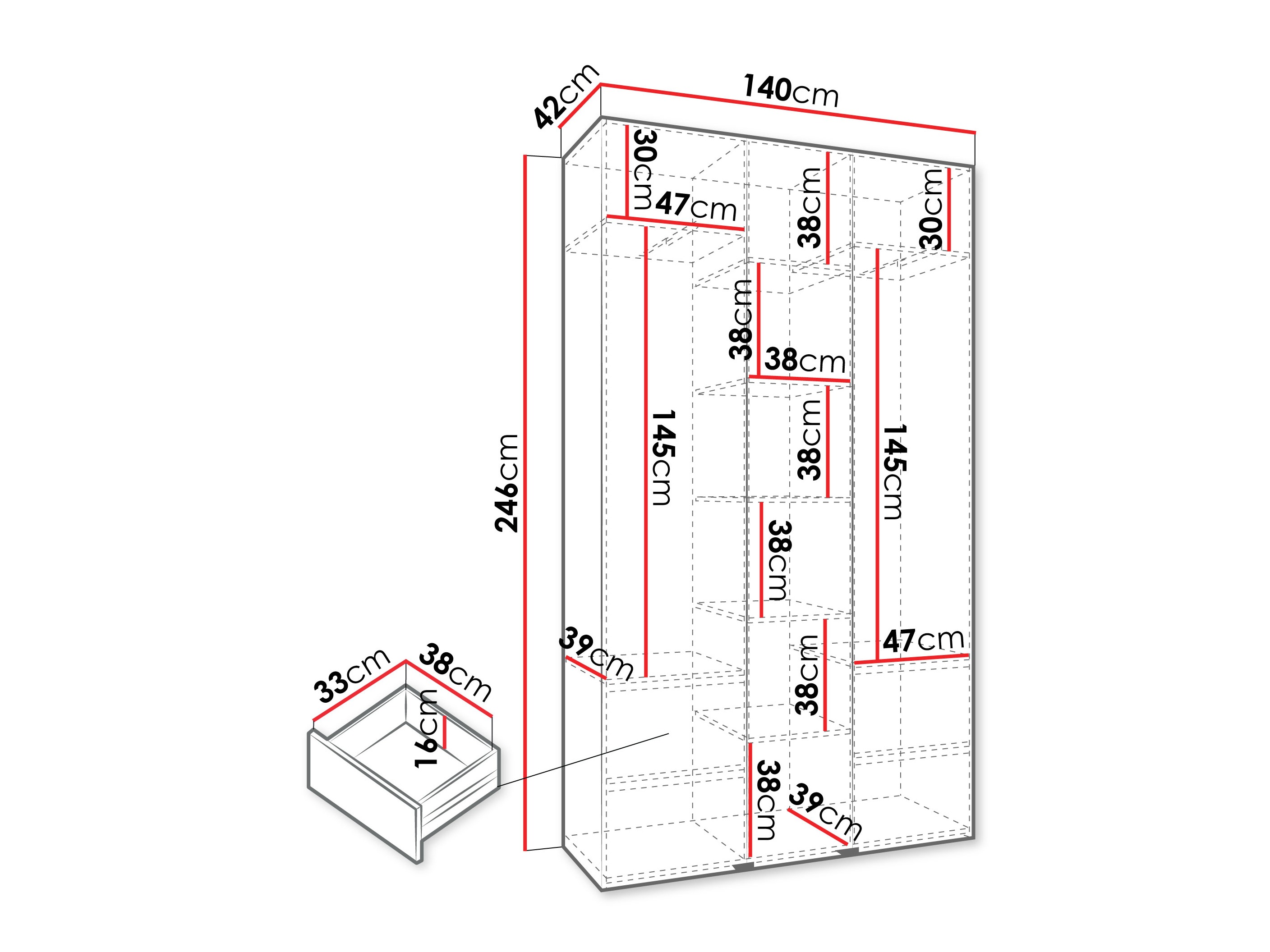 Armario Hartford 563 (Blanco)
