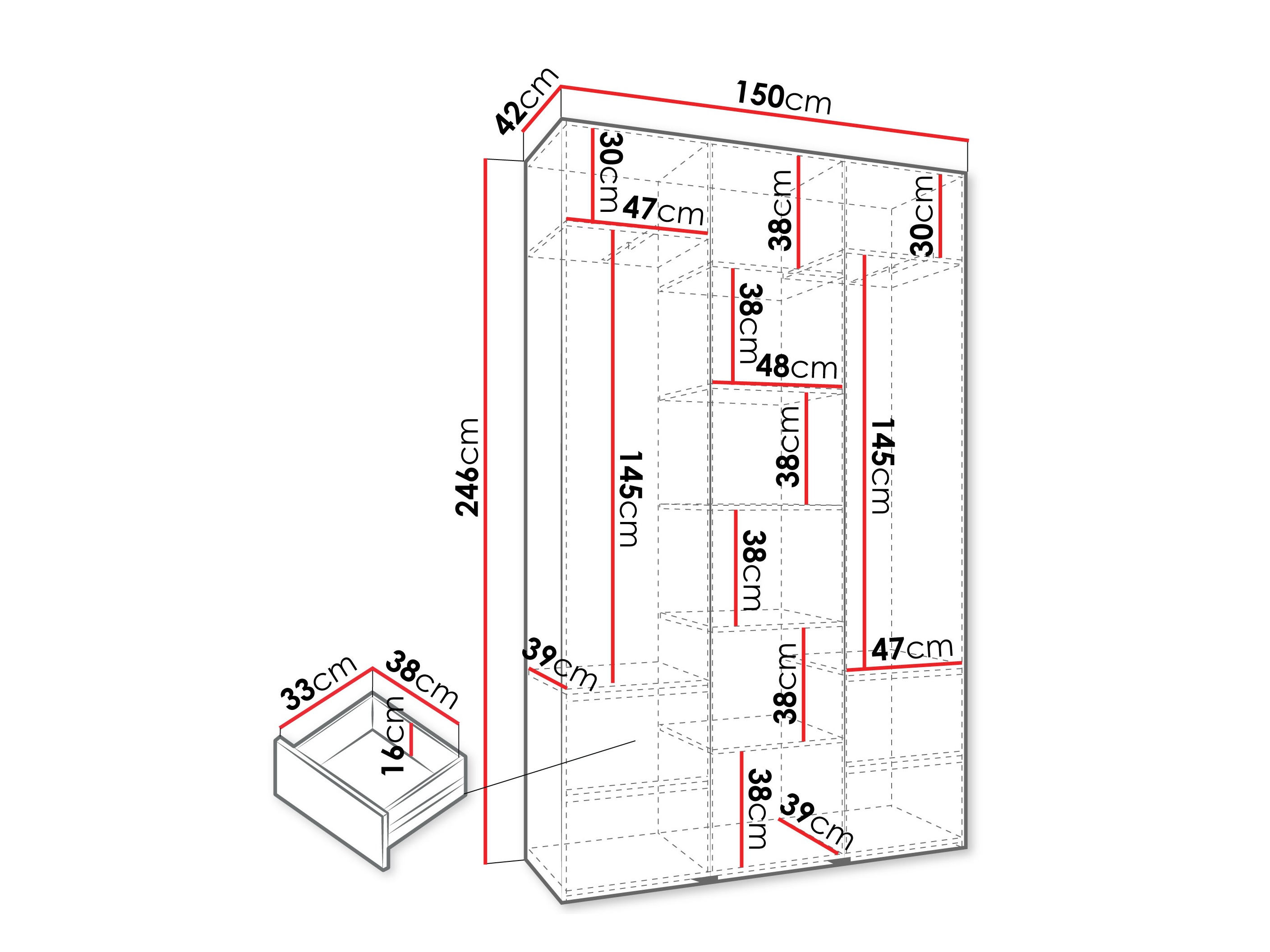 Armario Hartford 563 (Blanco)