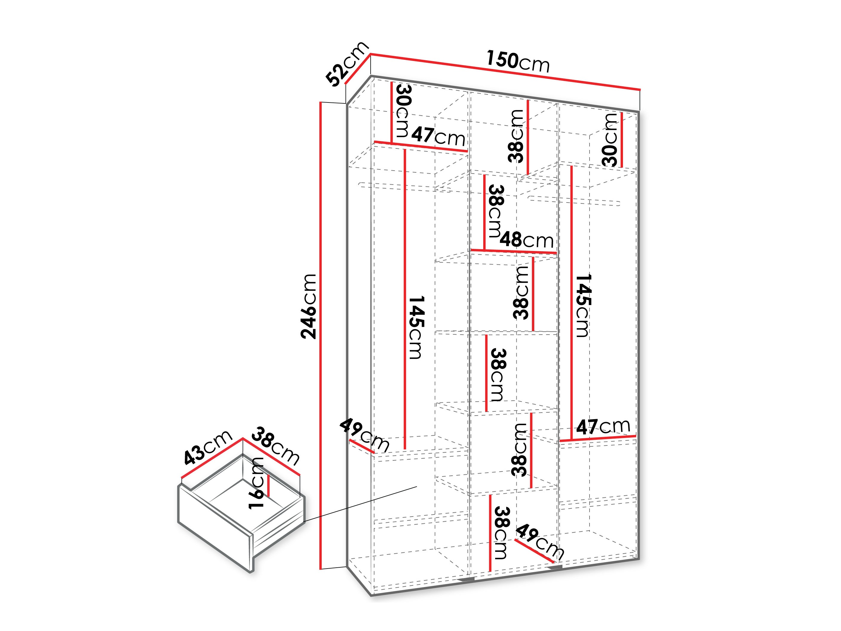 Armario Hartford 563 (Blanco)