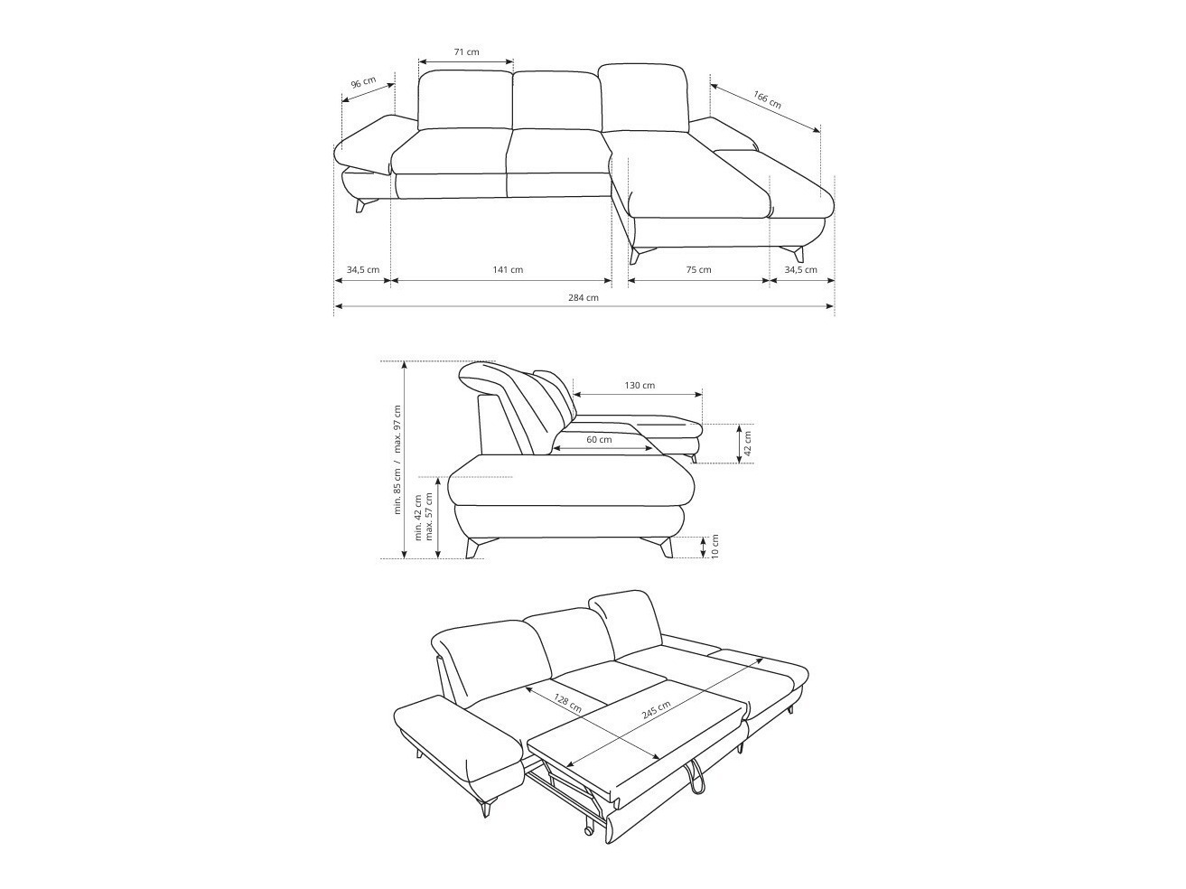 Sofá rinconero Kingston 190 (Loft 05)