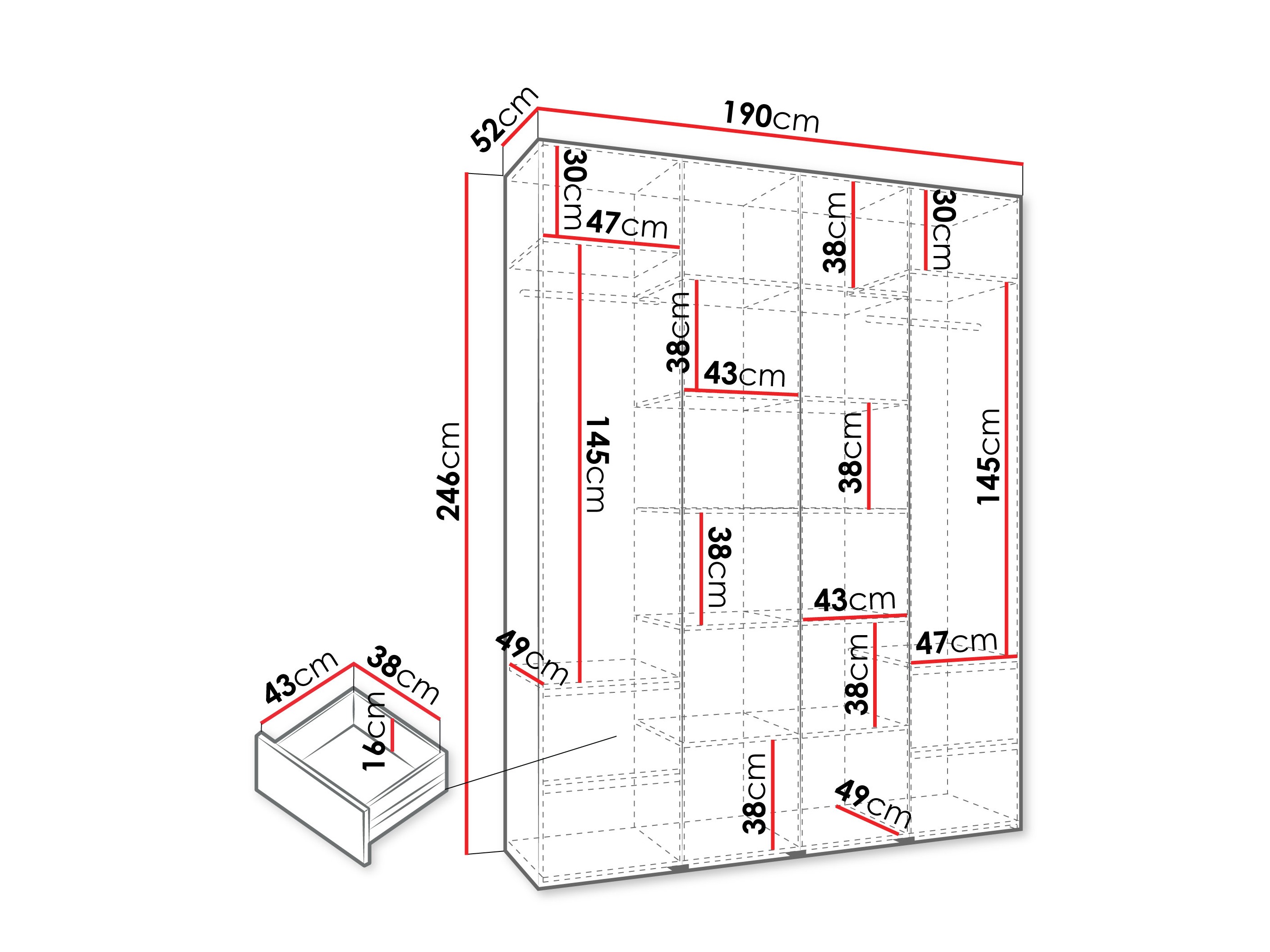 Armario Hartford 564 (Blanco)