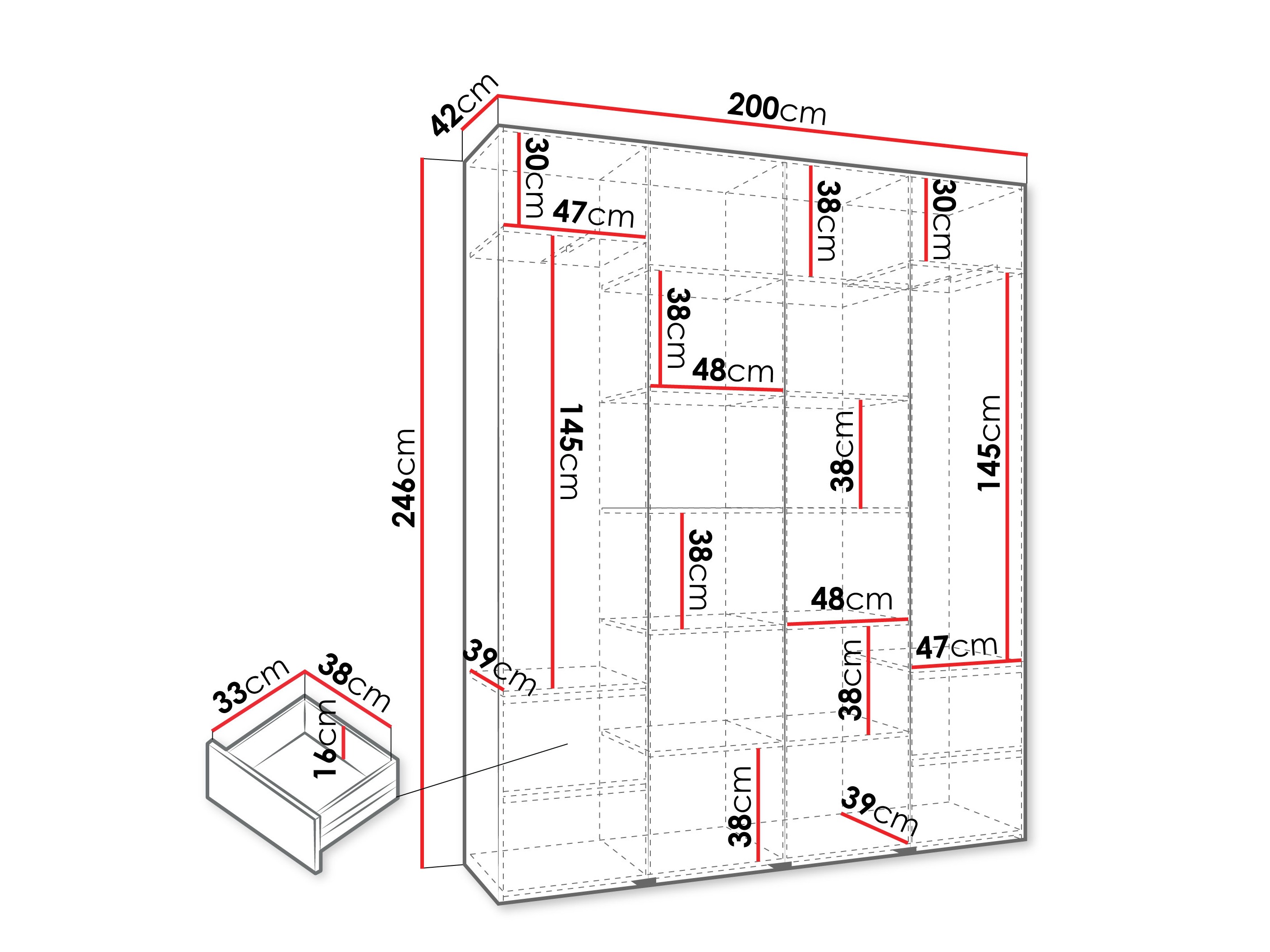 Armario Hartford 564 (Blanco)