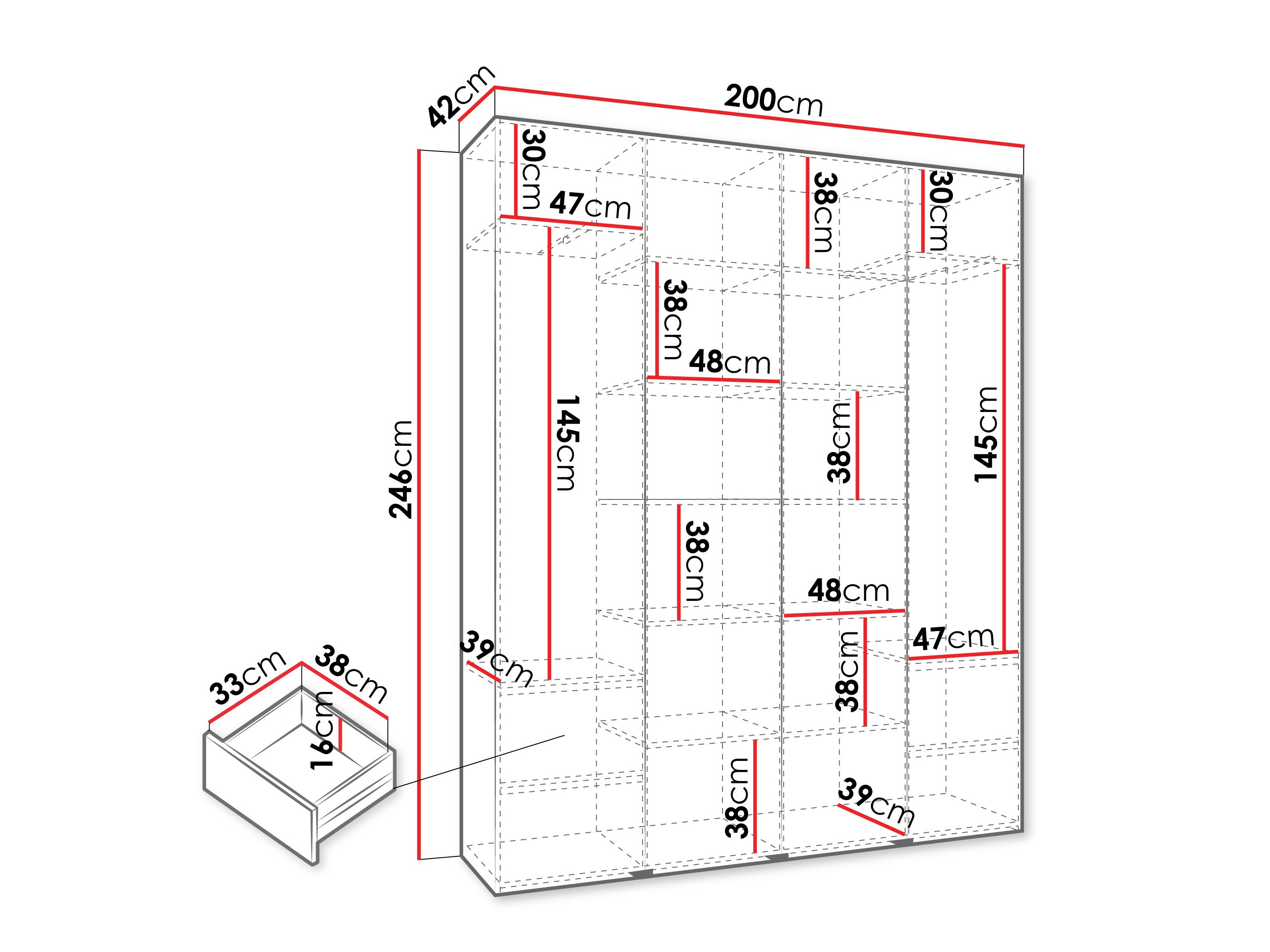 Armario Hartford 564 (Blanco)