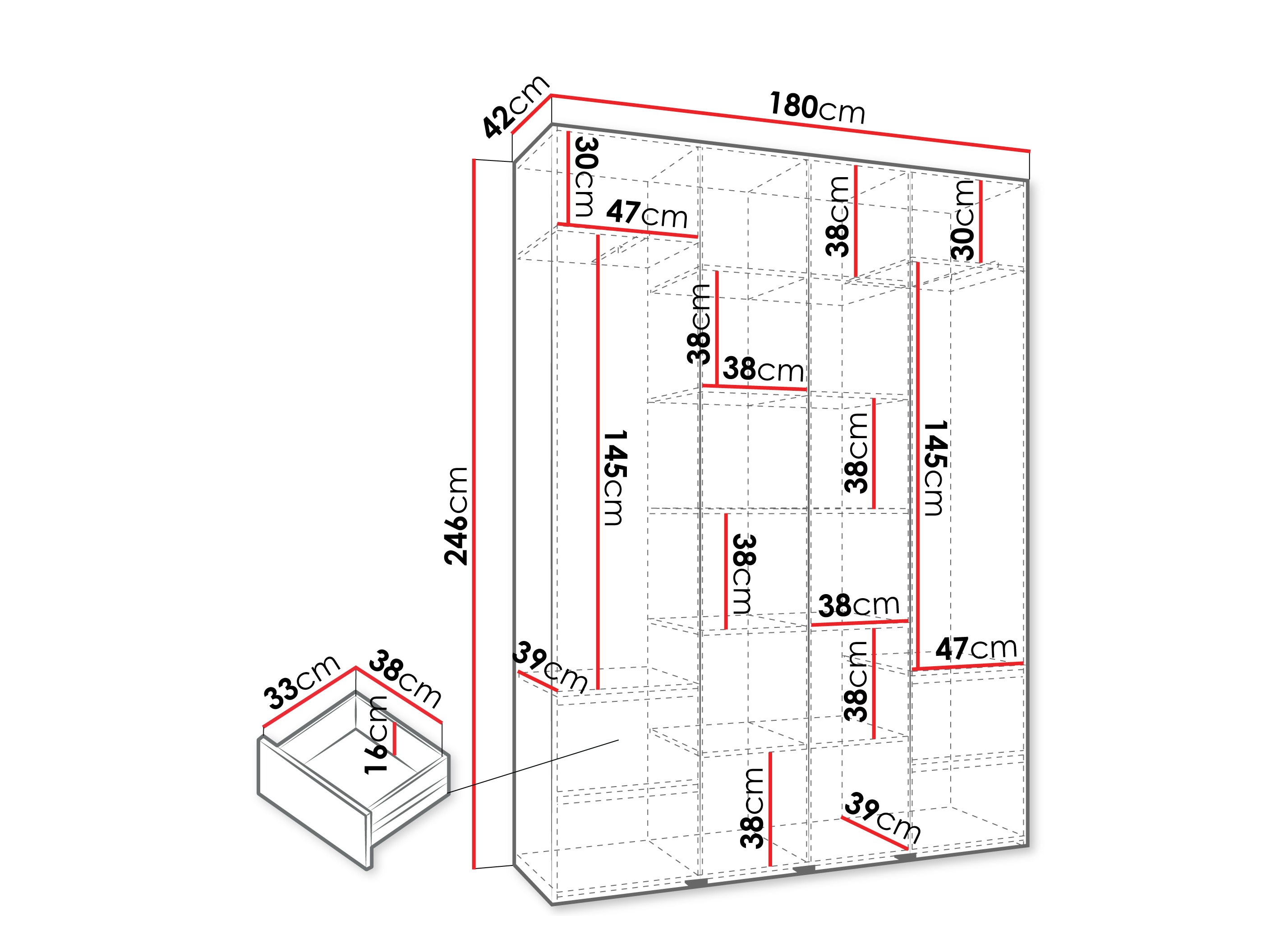 Armario Hartford 570 (Blanco)