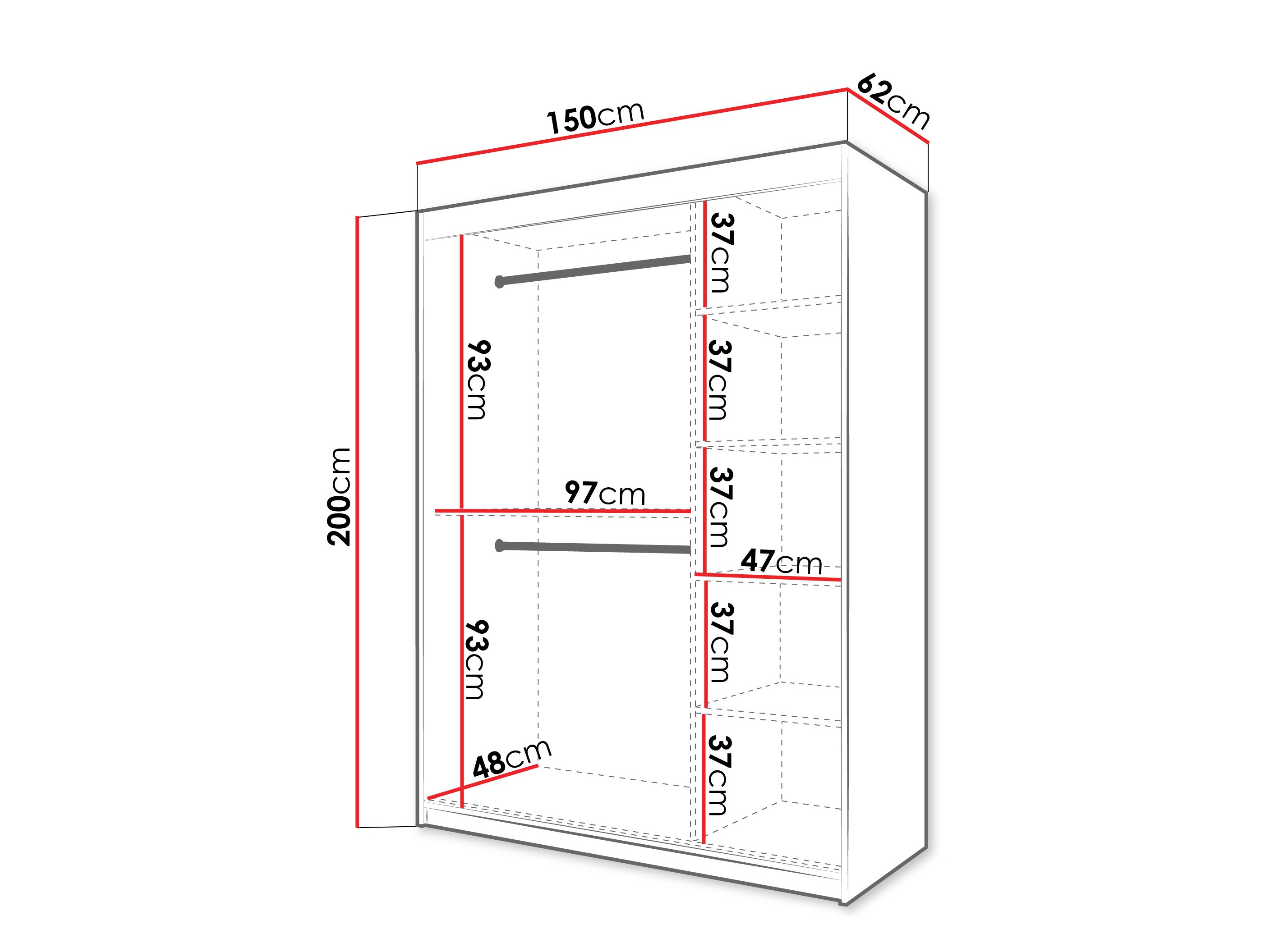 Armario Hartford 576 (Negro)