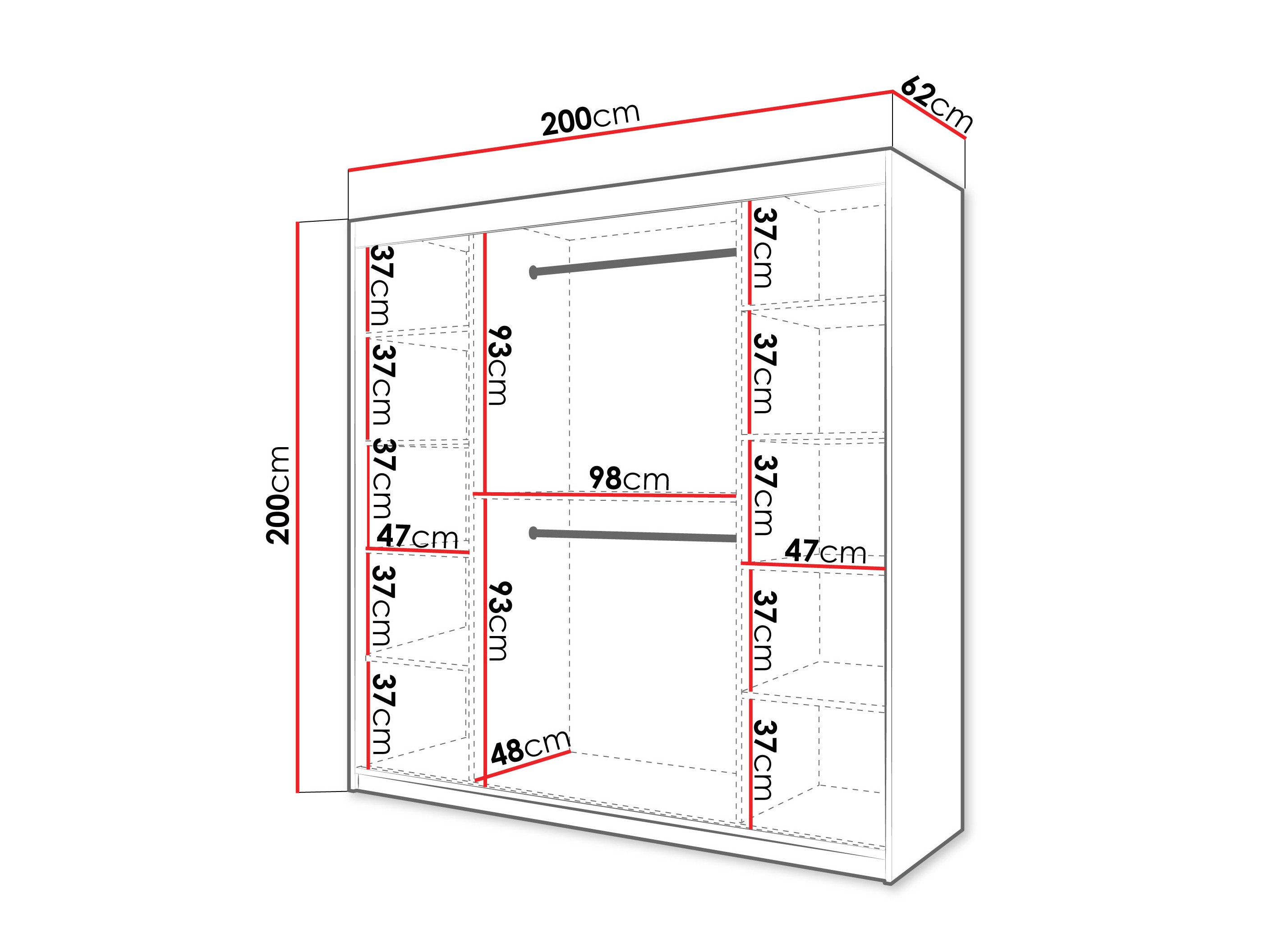 Armario Hartford 576 (Negro)