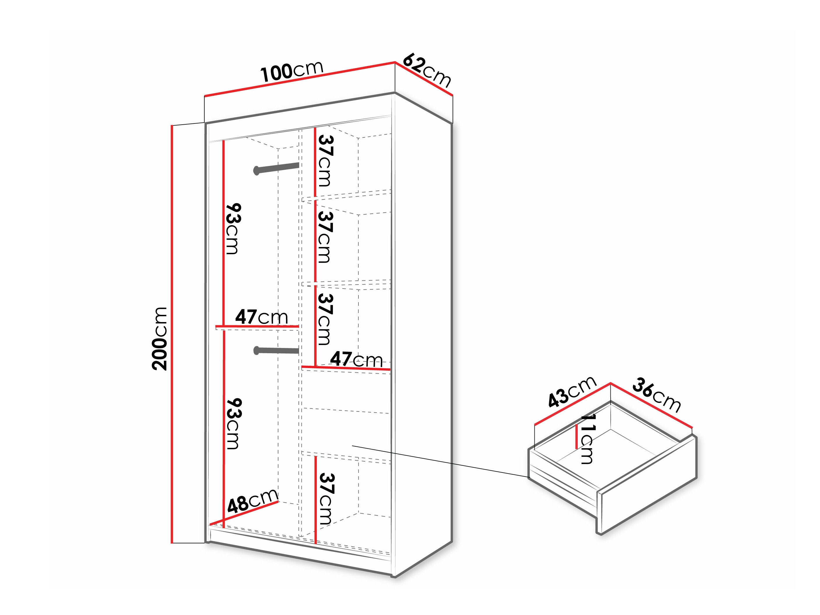 Armario Hartford 576 (Negro)