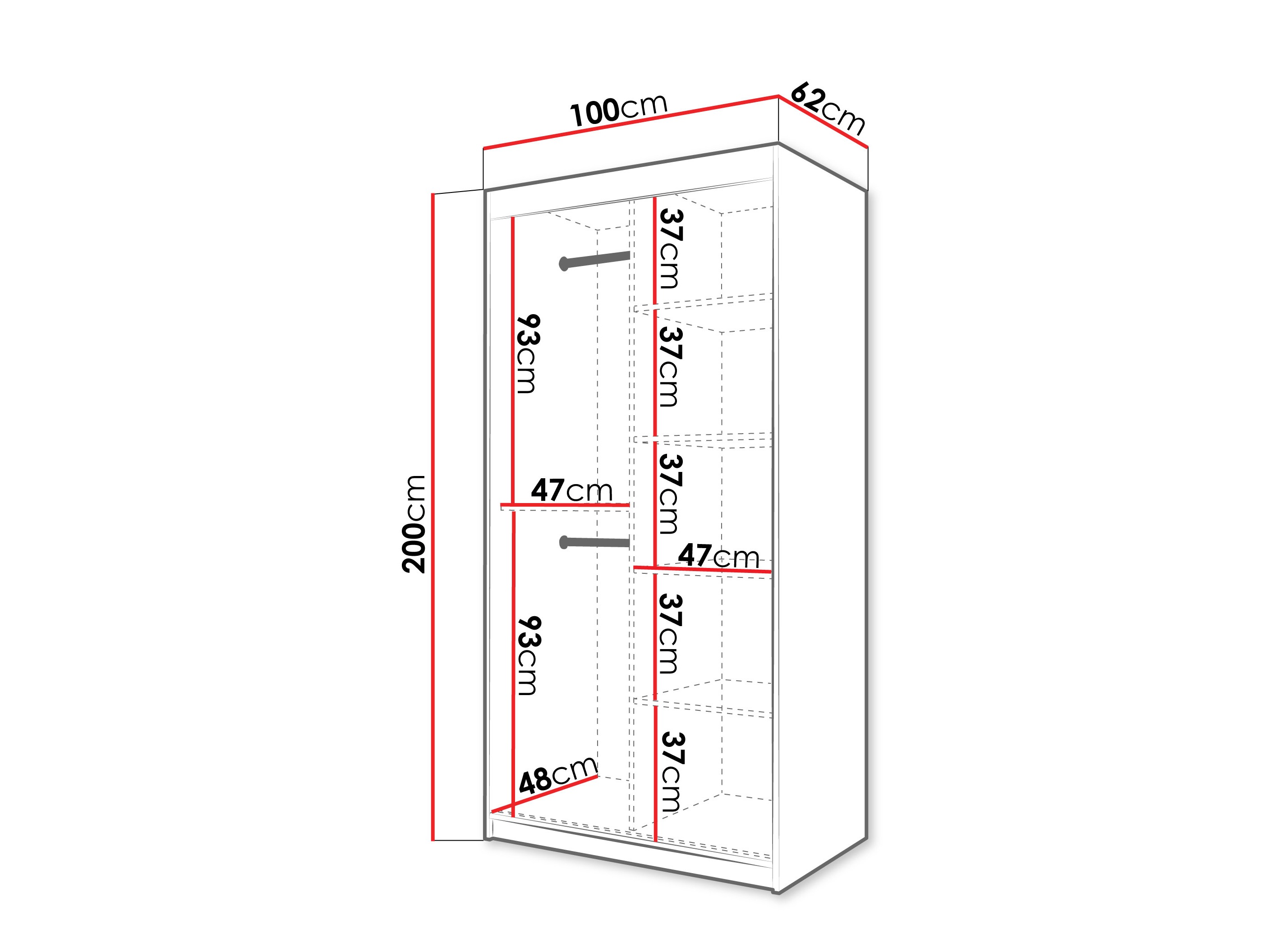 Armario Hartford 576 (Negro)