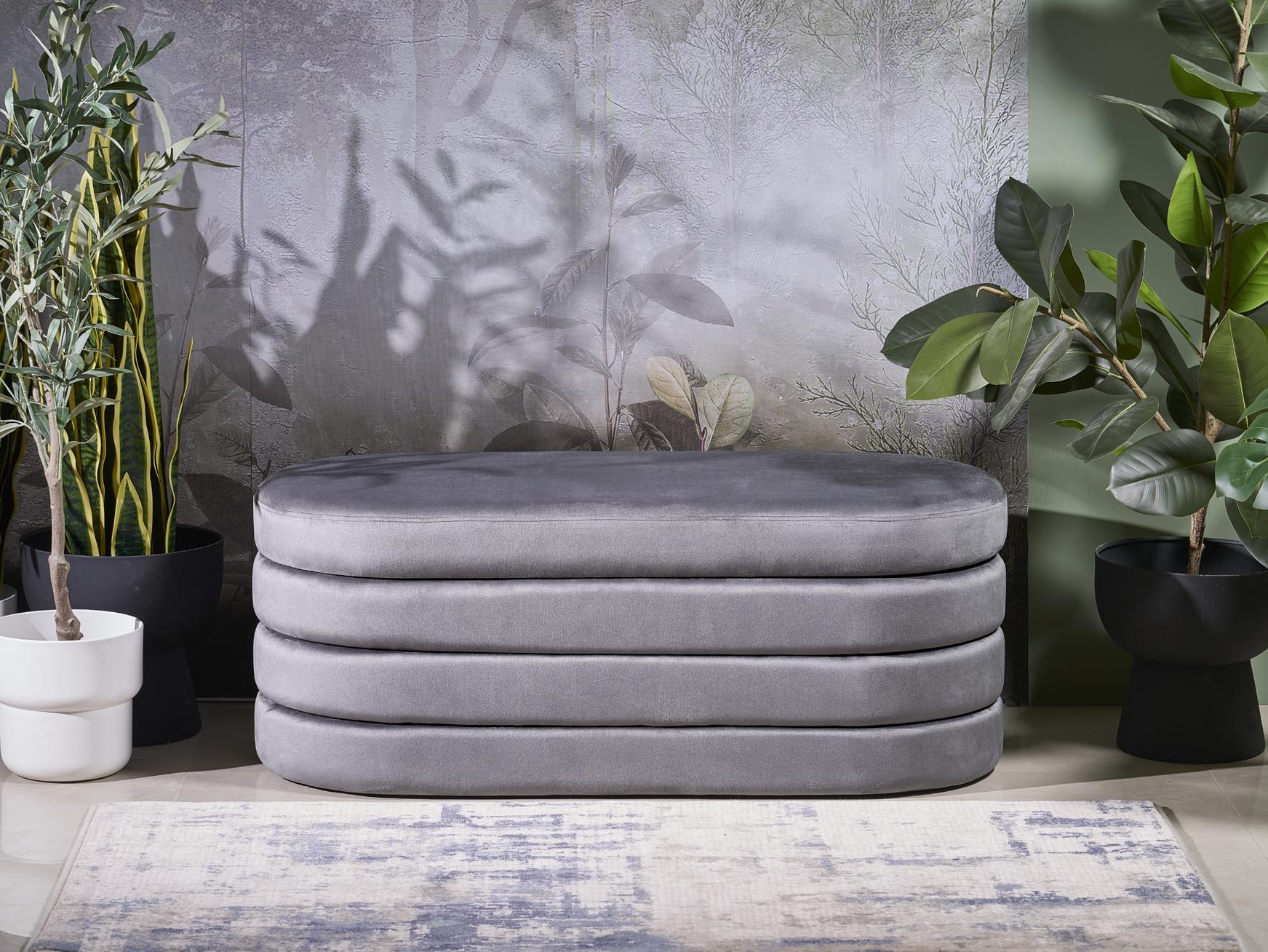 Banco tapizado Houston 2054 (Gris)