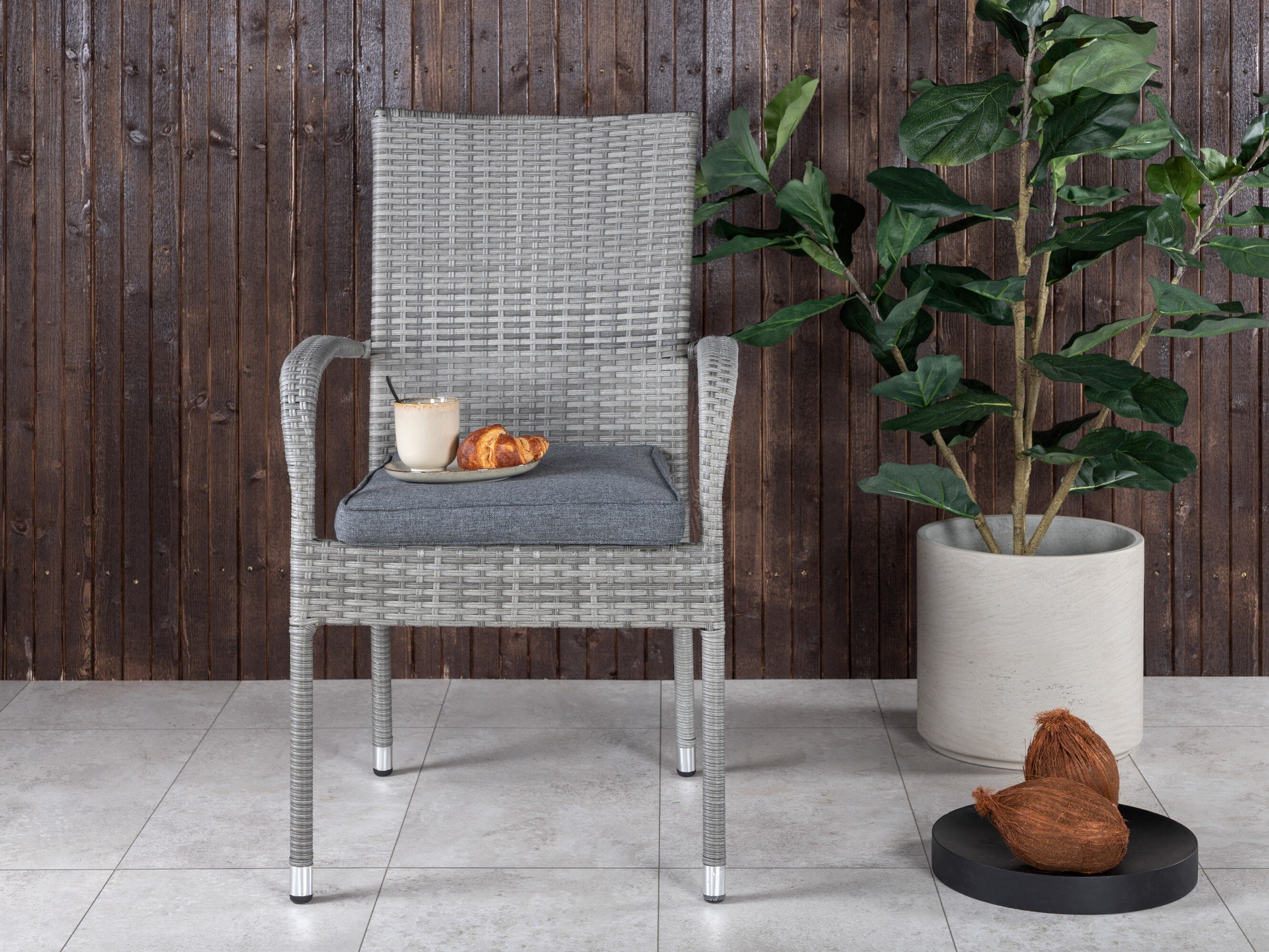 Silla para exterior Dallas 736 (Gris)