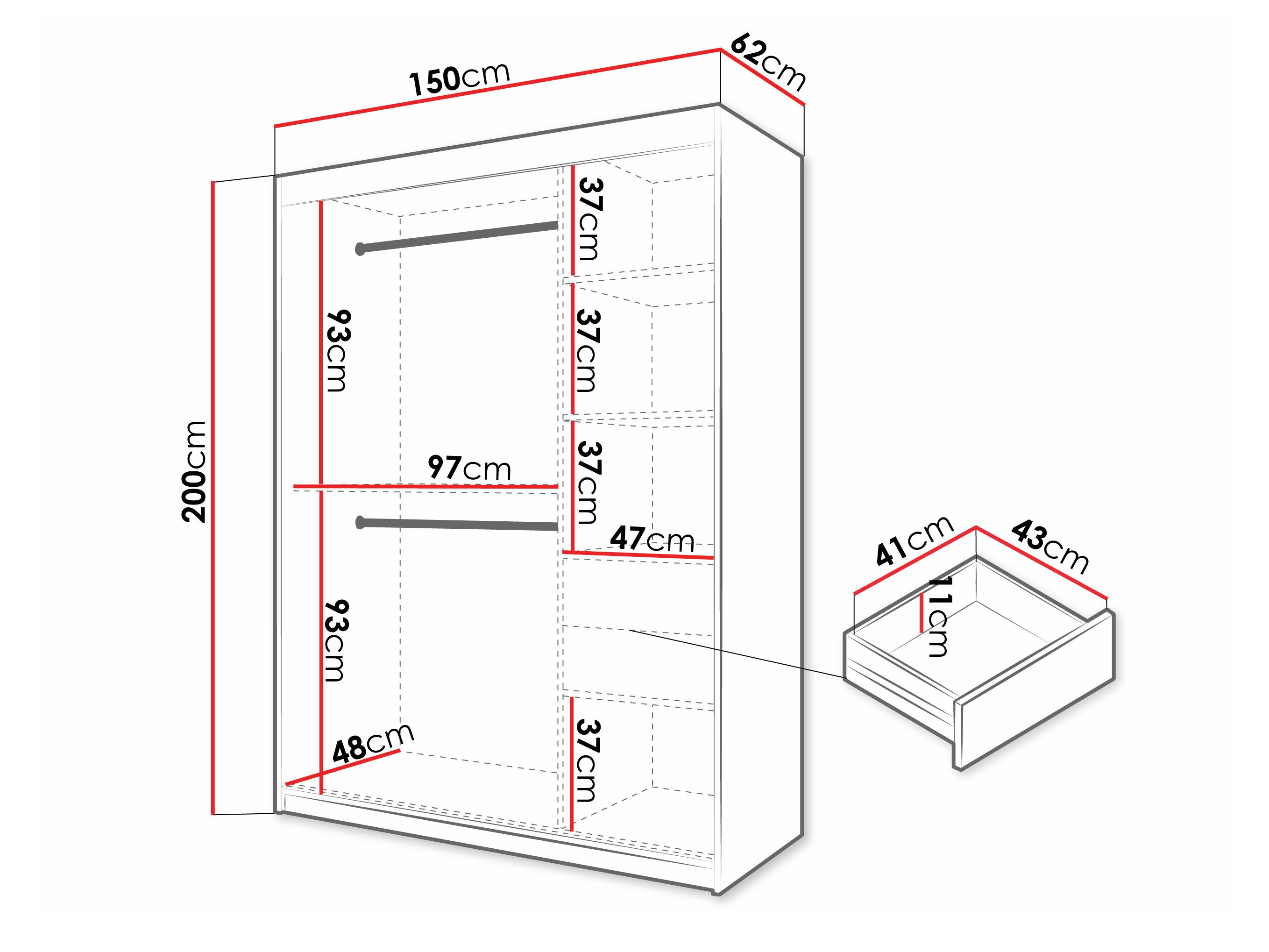 Armario Hartford 577 (Negro)