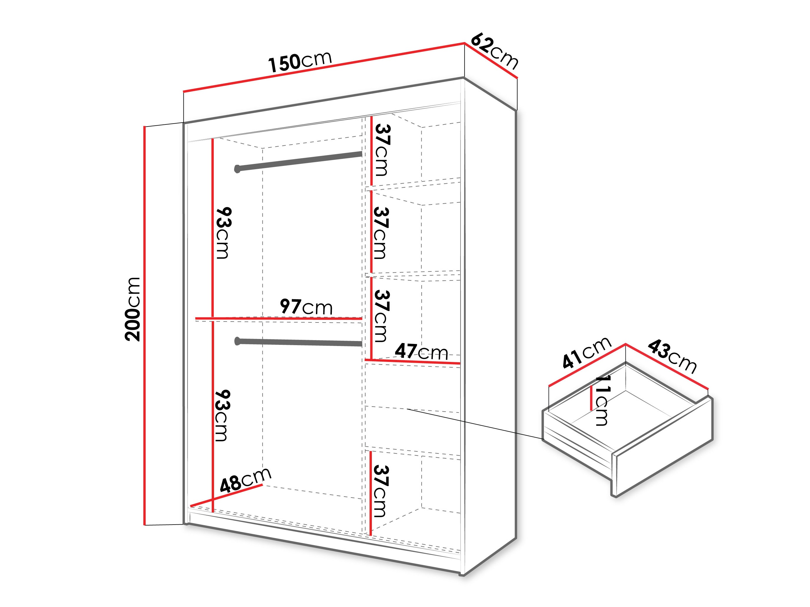 Armario Hartford 578 (Blanco)
