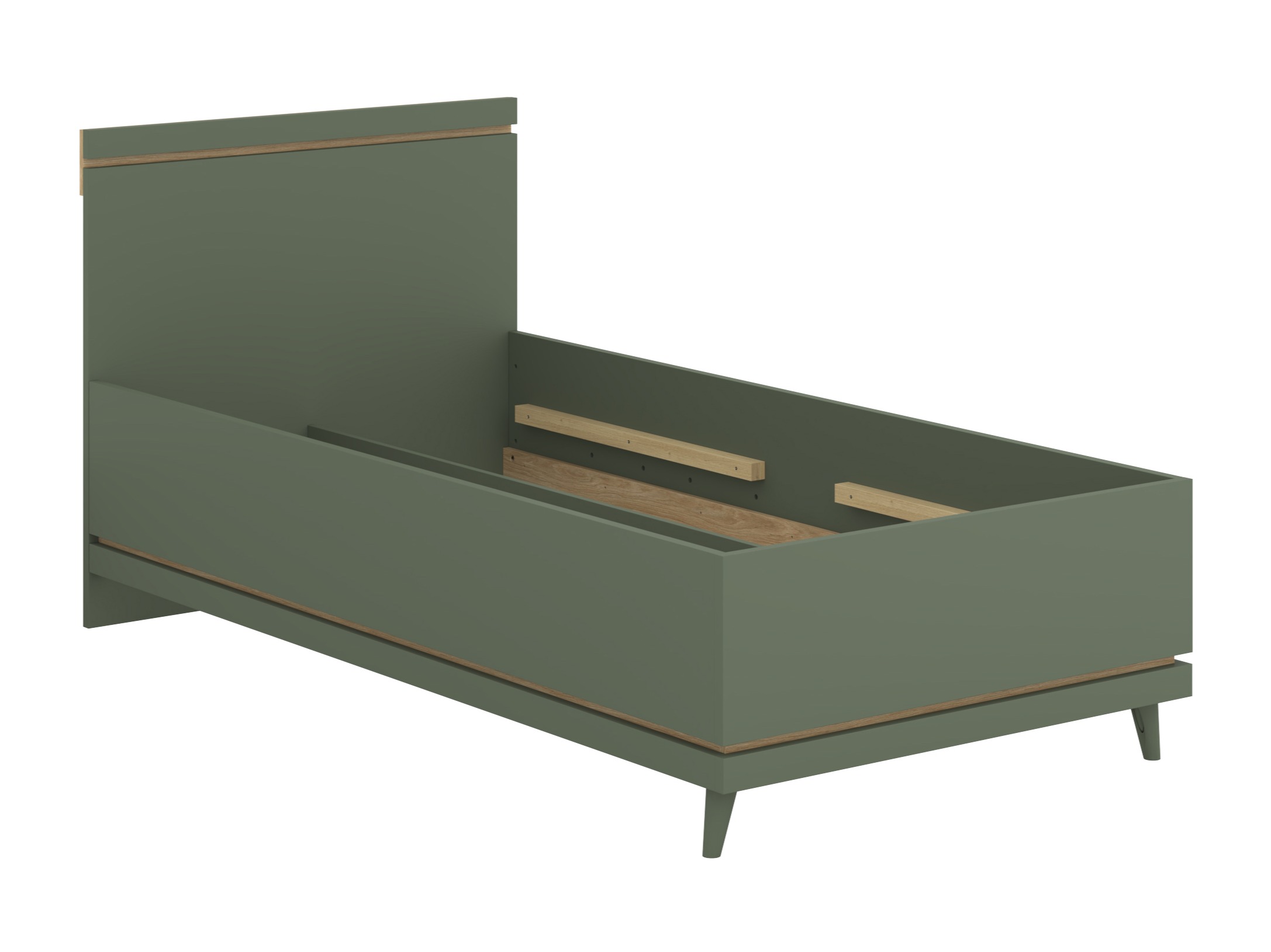 Cama Fertalu 107 (Verde + Roble)