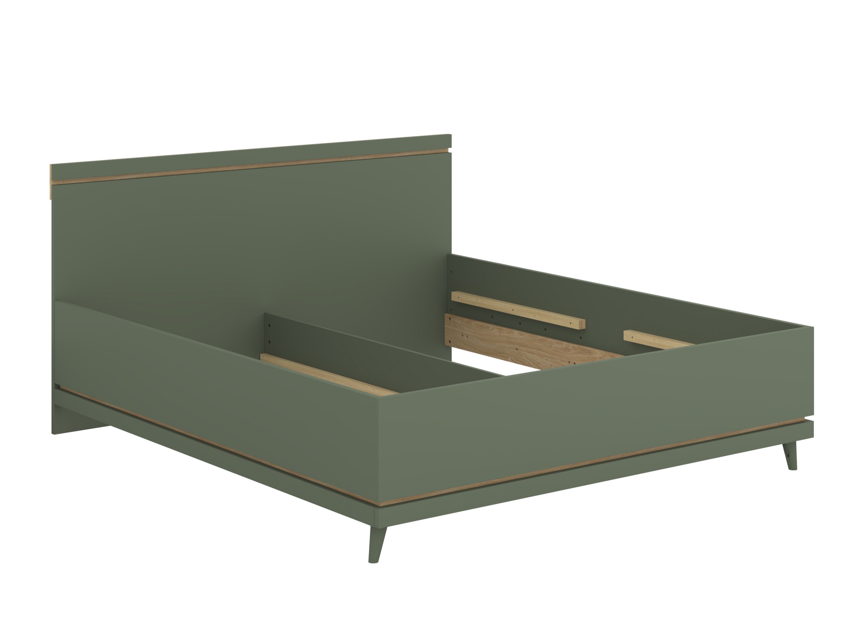 Cama Fertalu 107 (Verde + Roble)