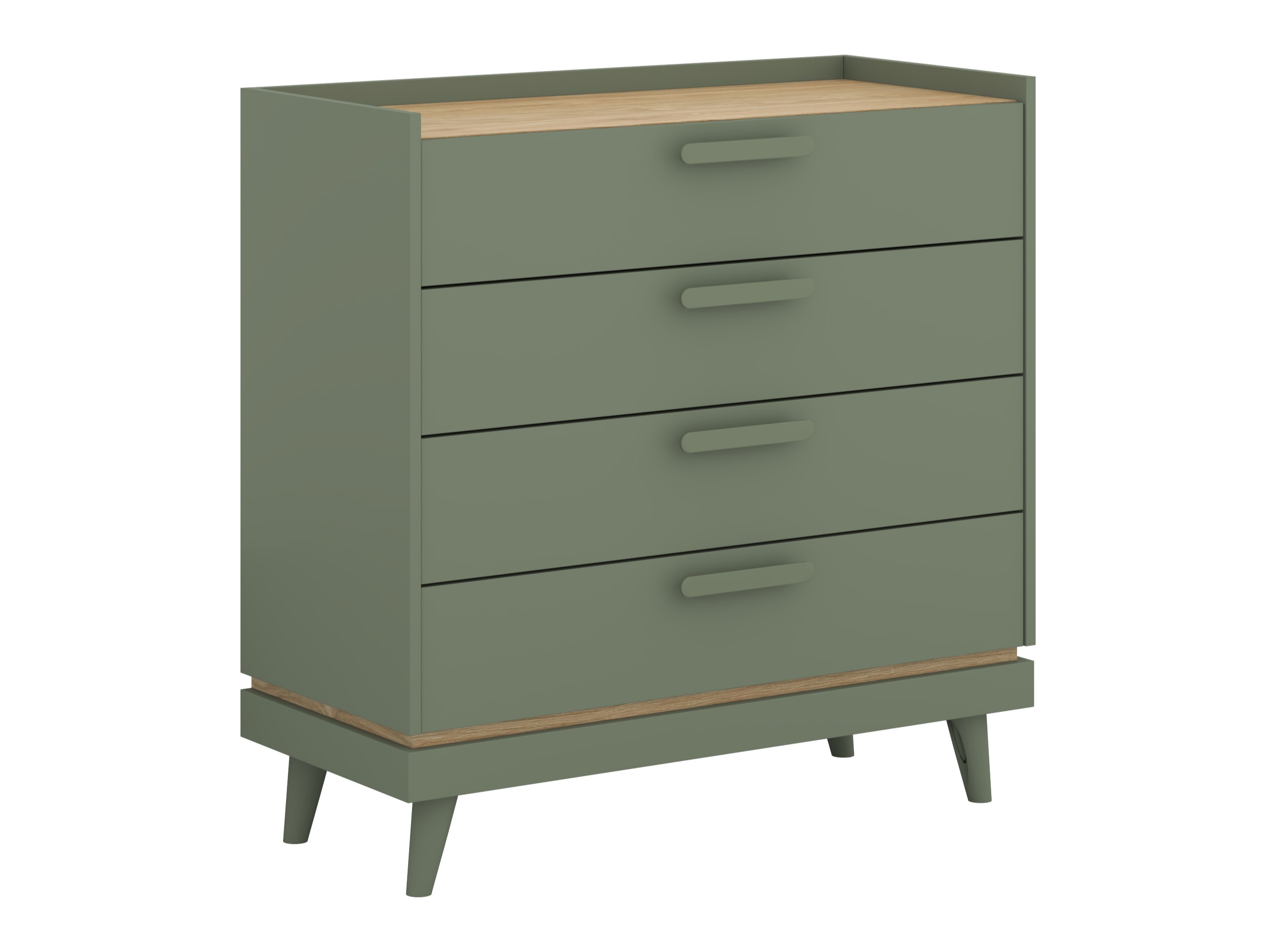 Cómoda Fertalu 104 (Verde + Roble)