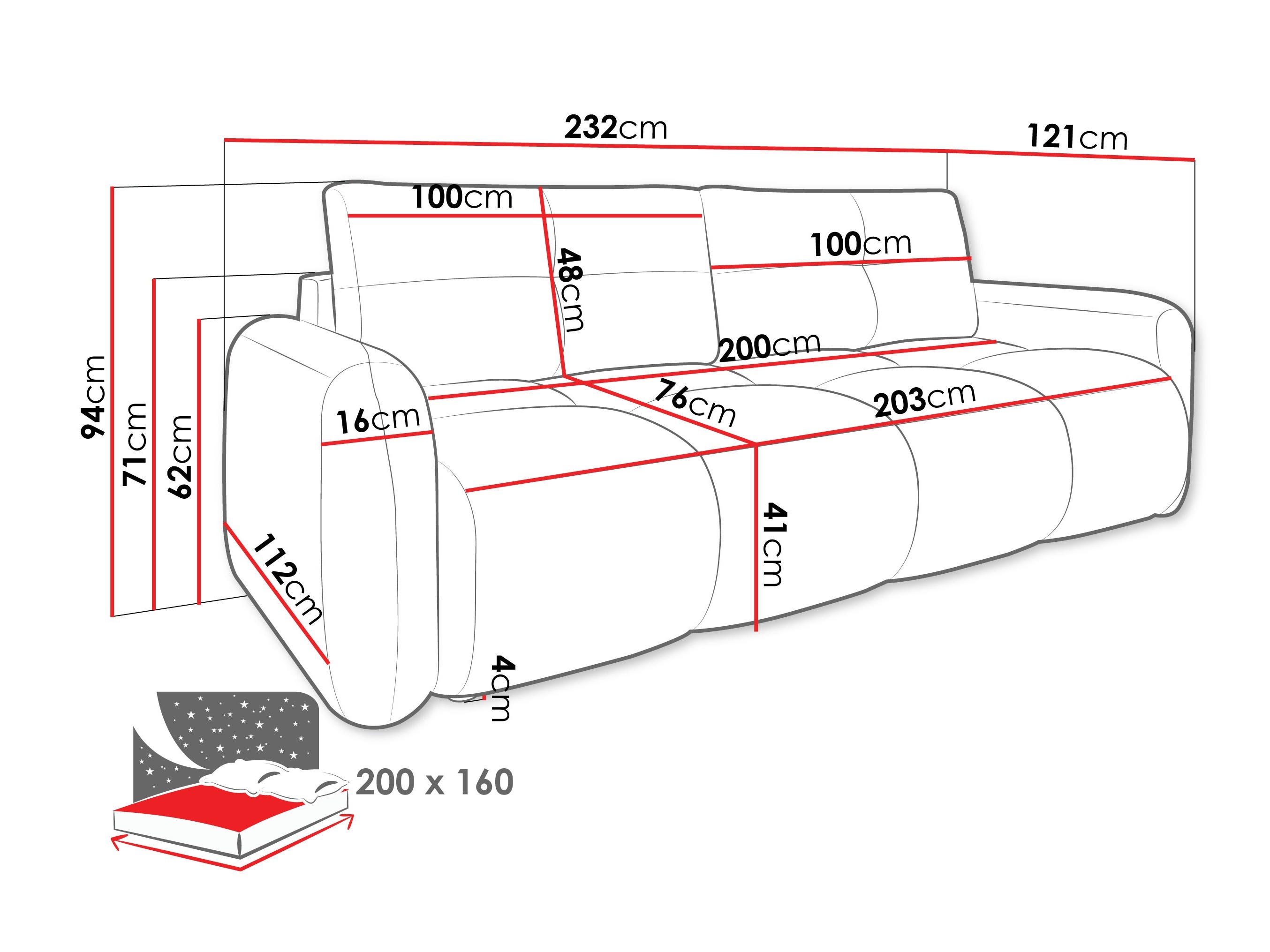 Sofá cama Clinton 100 (Lambi 05)