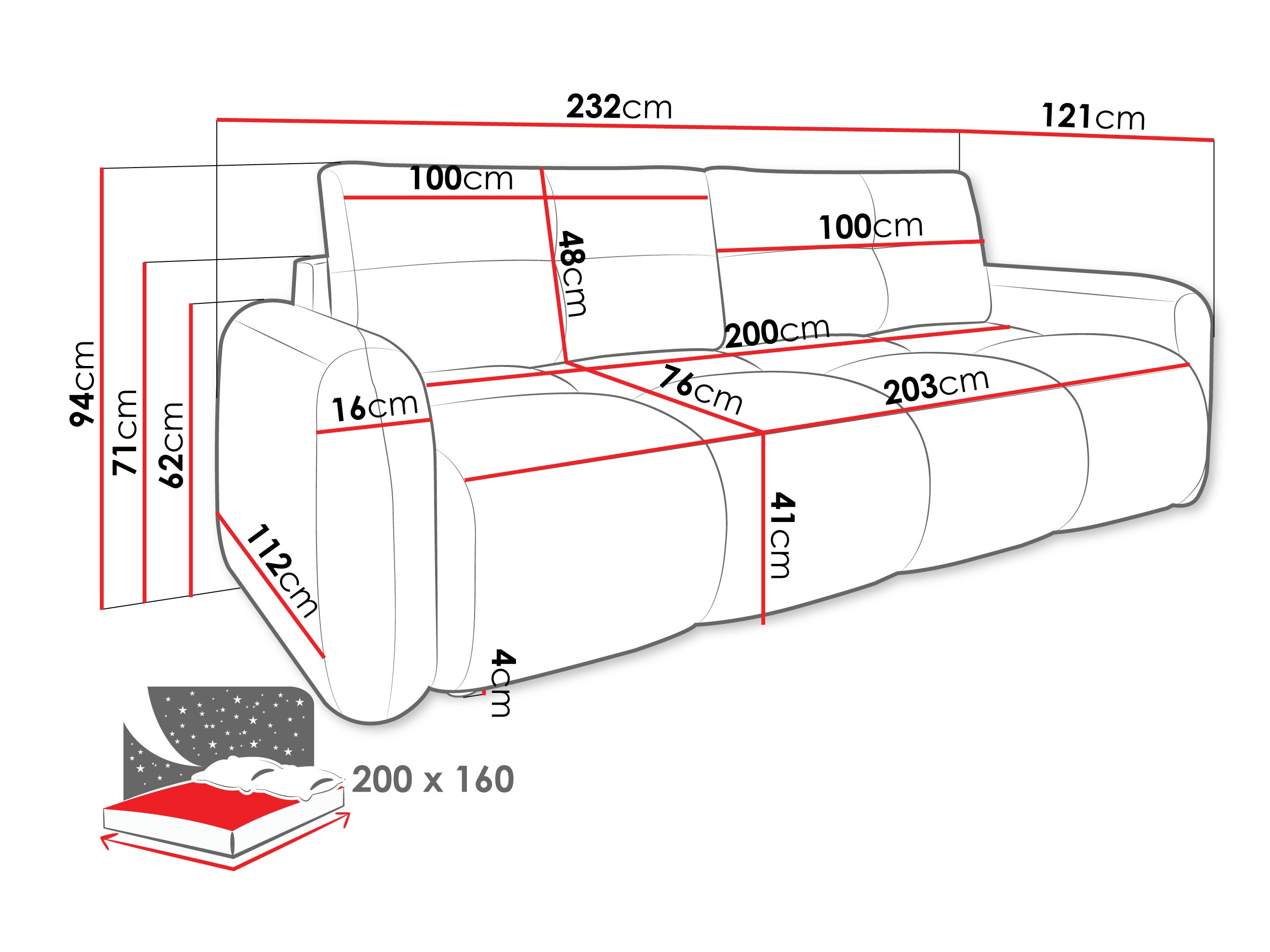 Sofá cama Clinton 100 (Lambi 06)