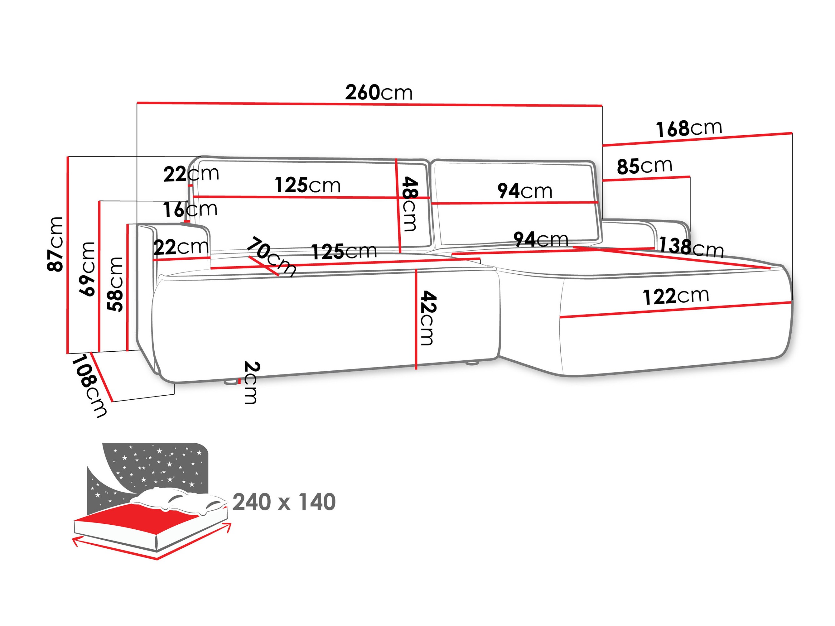 Sofá rinconero Bountiful 102 (Velo 623)