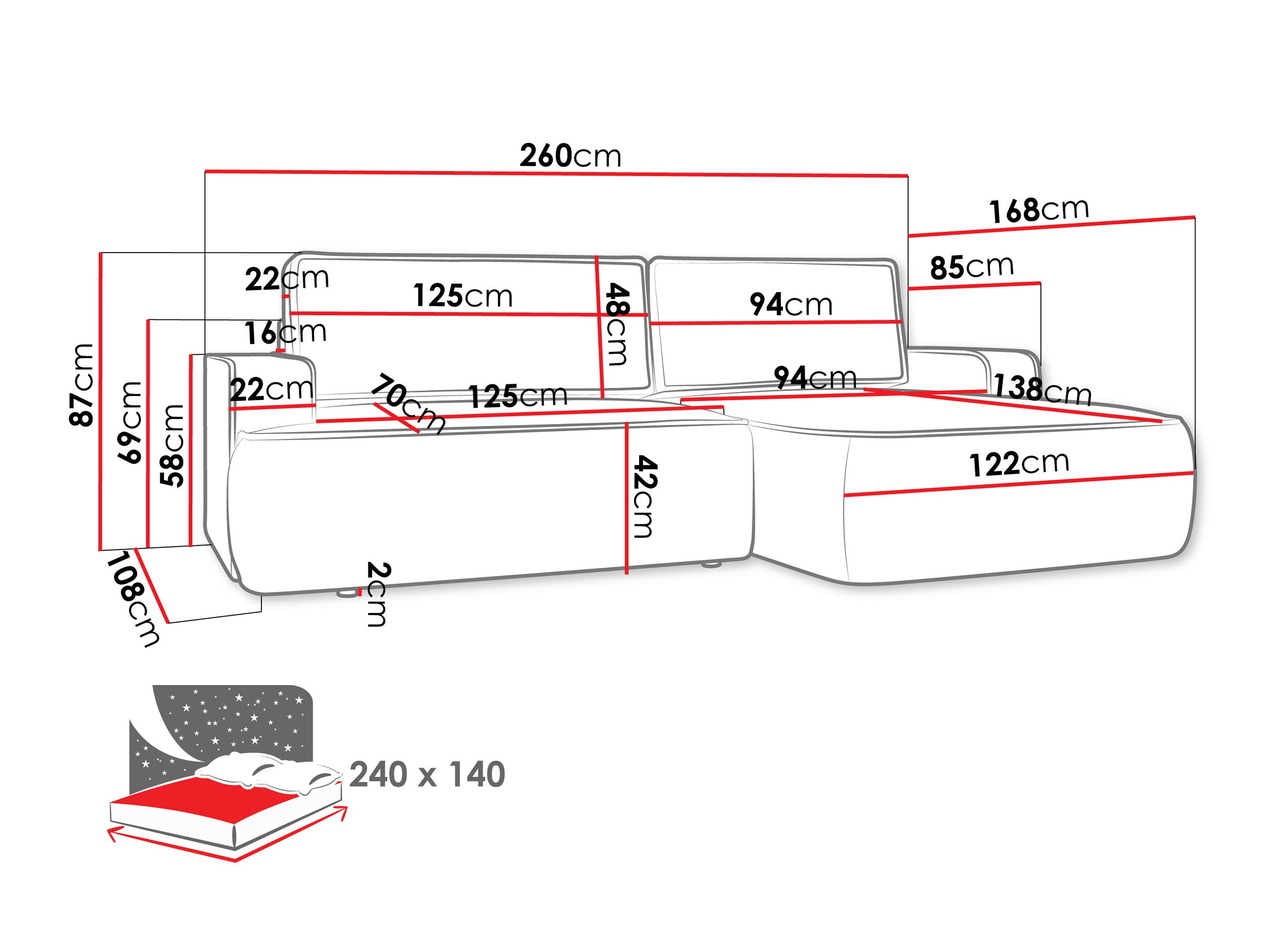 Sofá rinconero Bountiful 102 (Velo 635)