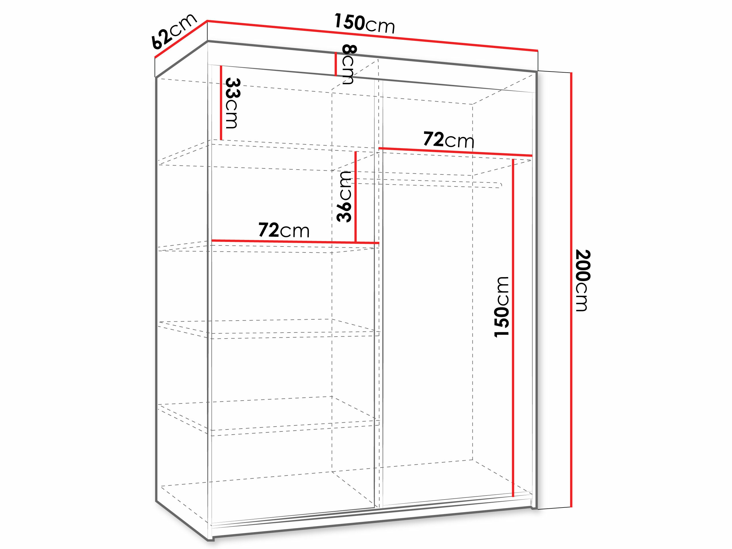 Armario Dover 110 (Blanco)