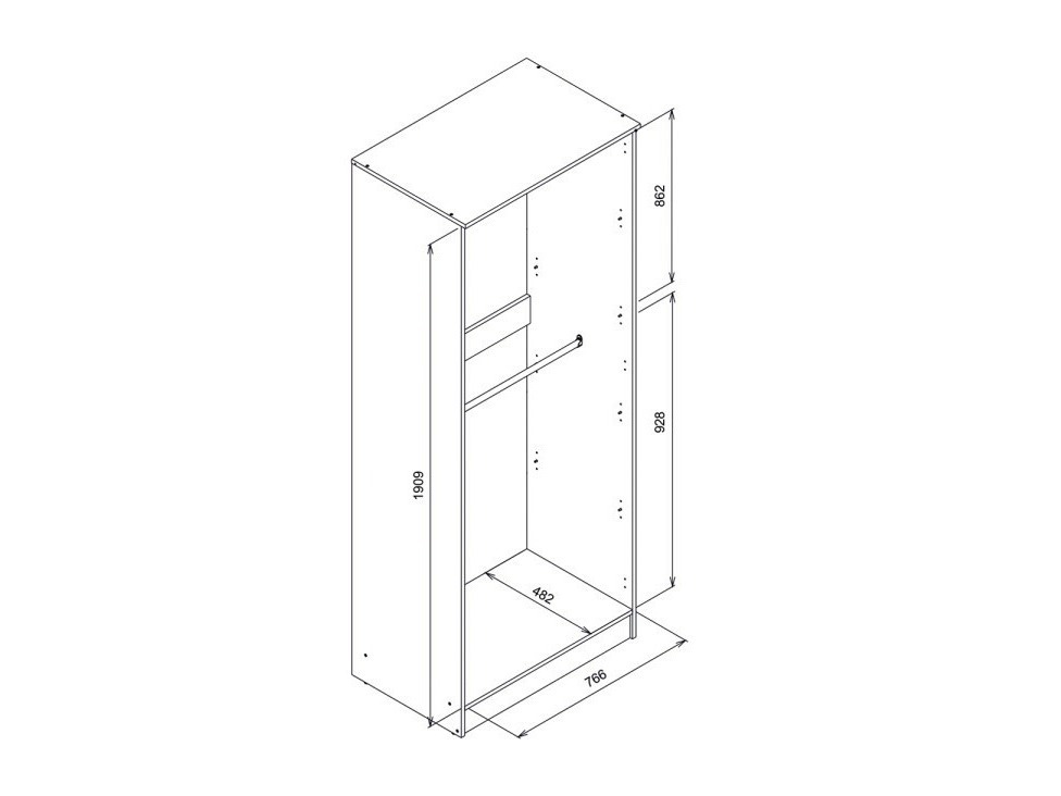 Armario Orlando 221 (Roble claro)