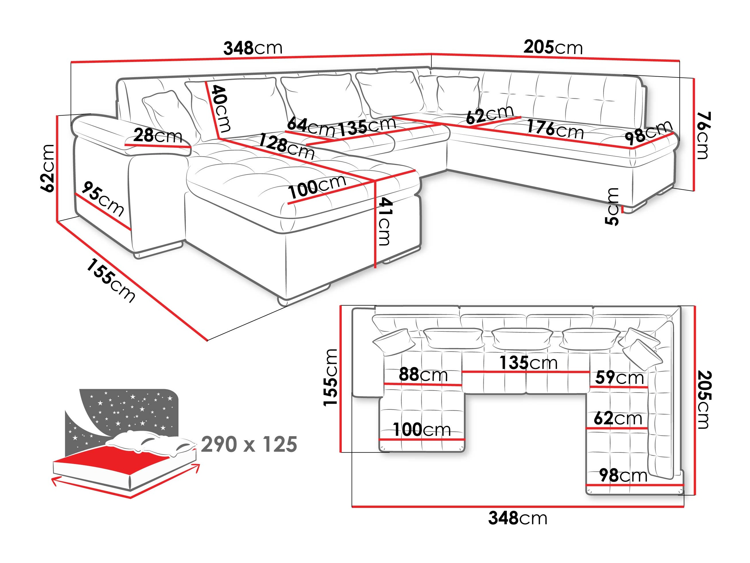 Sofá rinconero Comfivo 170 (Manza 22)