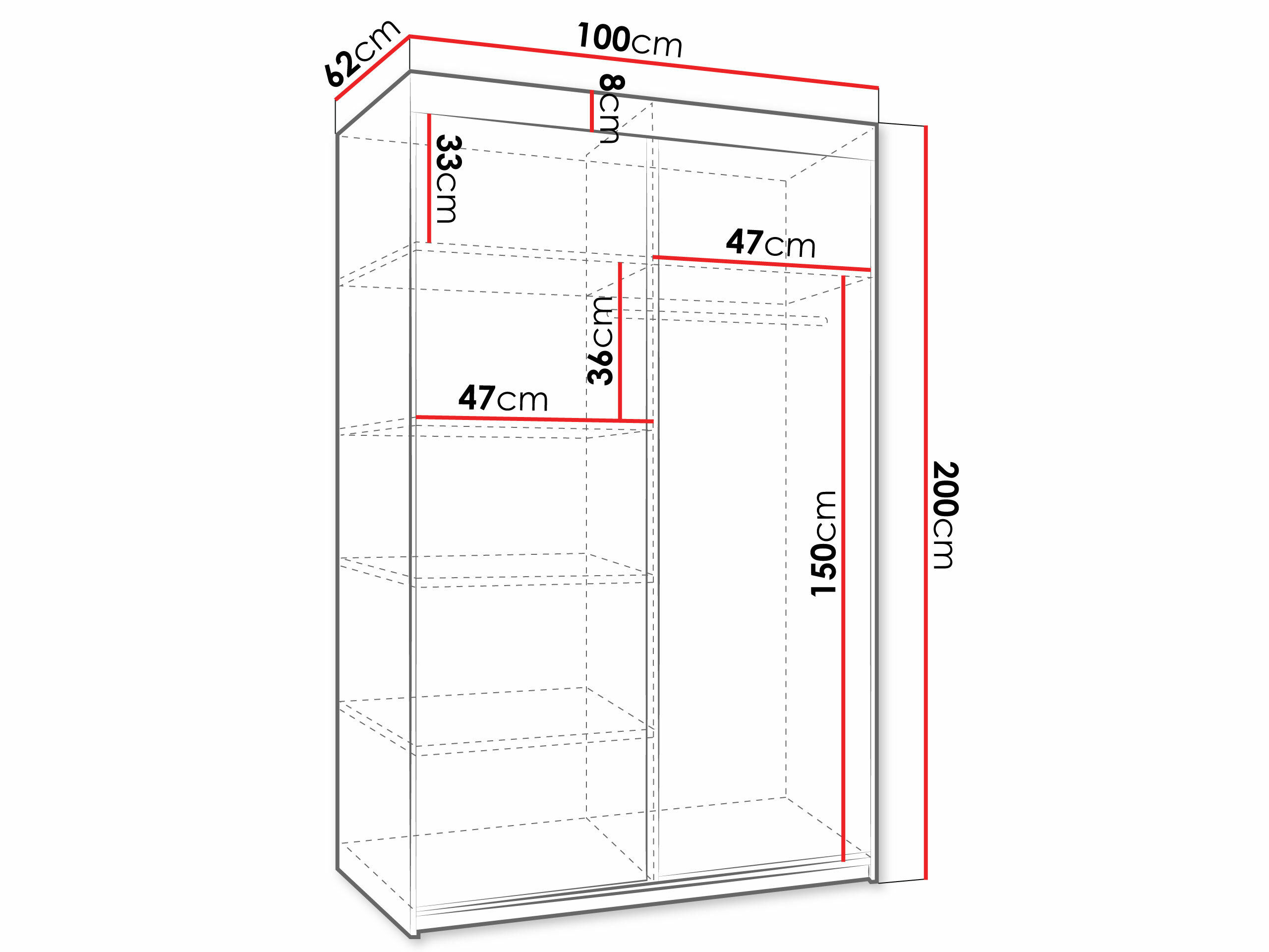 Armario Dover 104 (Fresno oscuro)