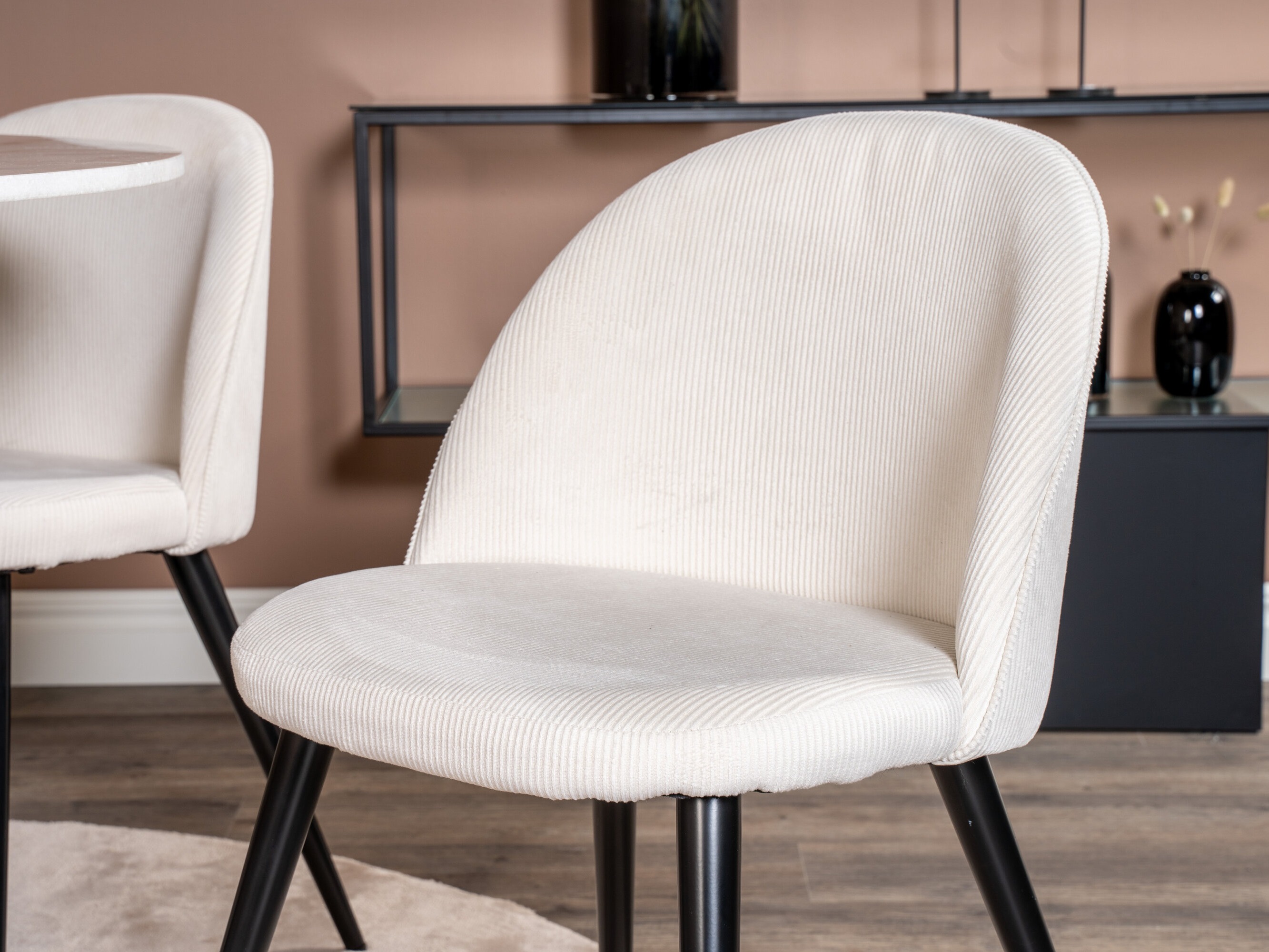Conjunto de mesas y sillas para comedor Dallas 1297 (Beige + Negro)